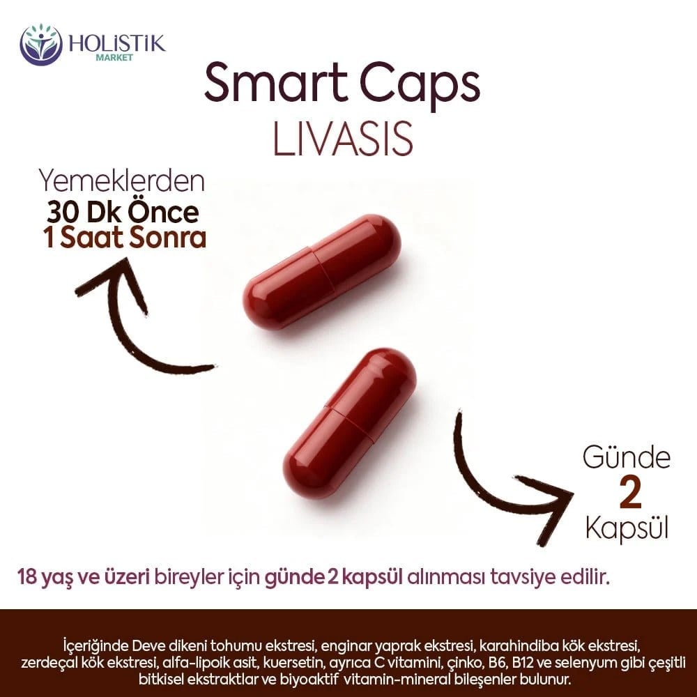 Livasis 60 Kapsül (Devedikeni, Enginar, Alfa Lipoik Asit)