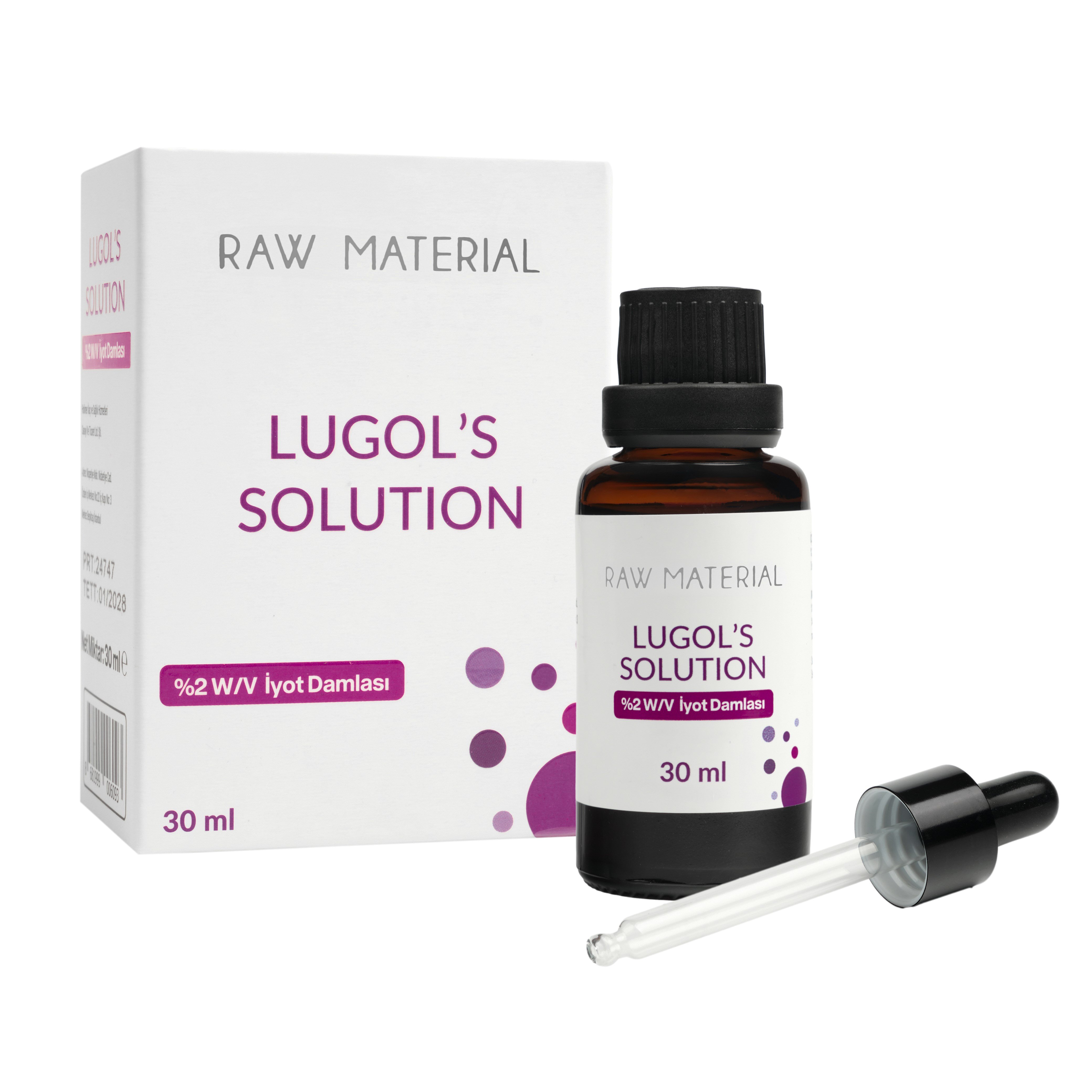 Lugol's Solution İyot %2 Damla 30 ml  | %2 İyot & %4 Potasyum İyodür |