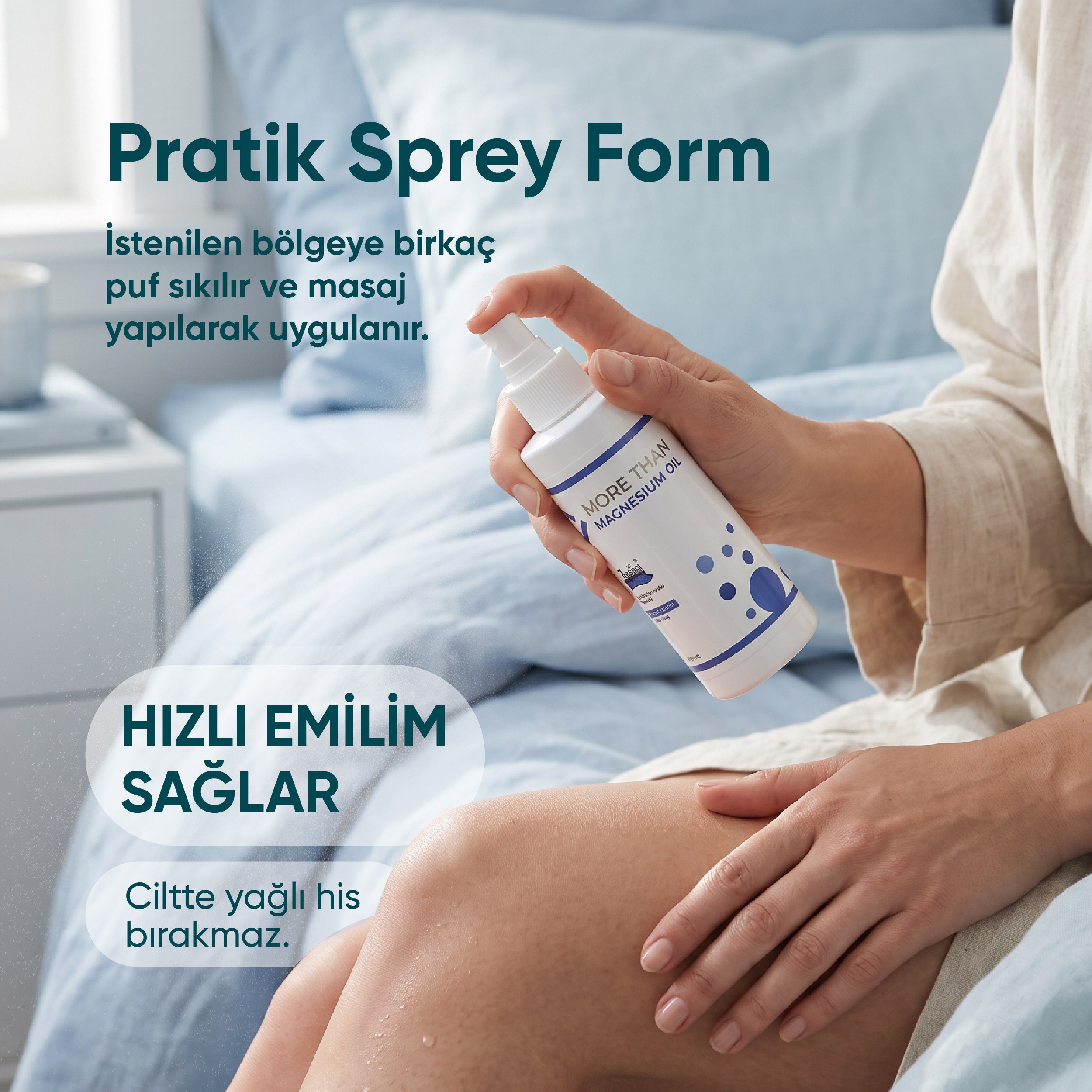 Magnezyum Yağı Vücut Spreyi 200 ml | Doğal & Saf Magnezyum