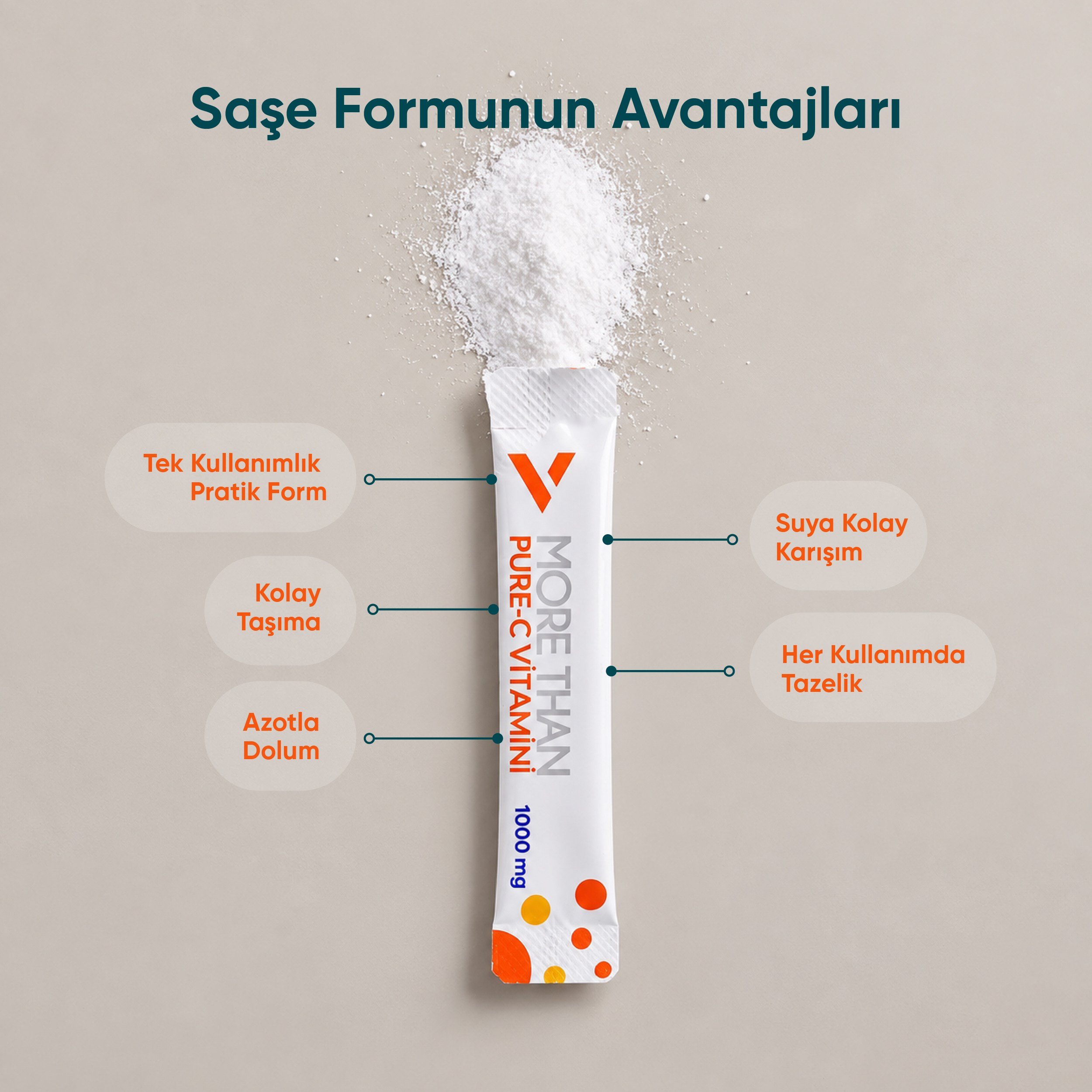 Pure C Vitamini 100 Saşe (Ascorbic Acid)