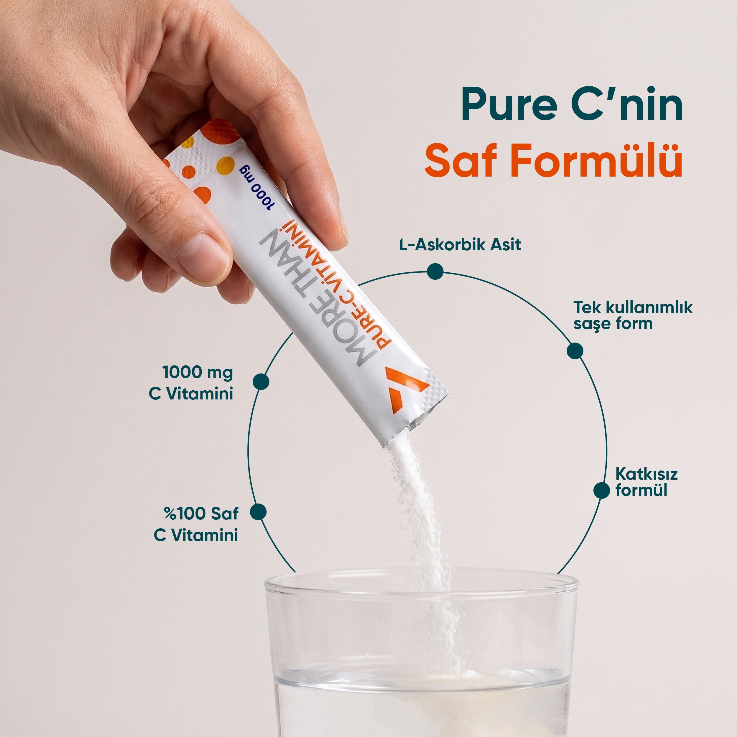 Pure C Vitamini 100 Saşe (Ascorbic Acid)
