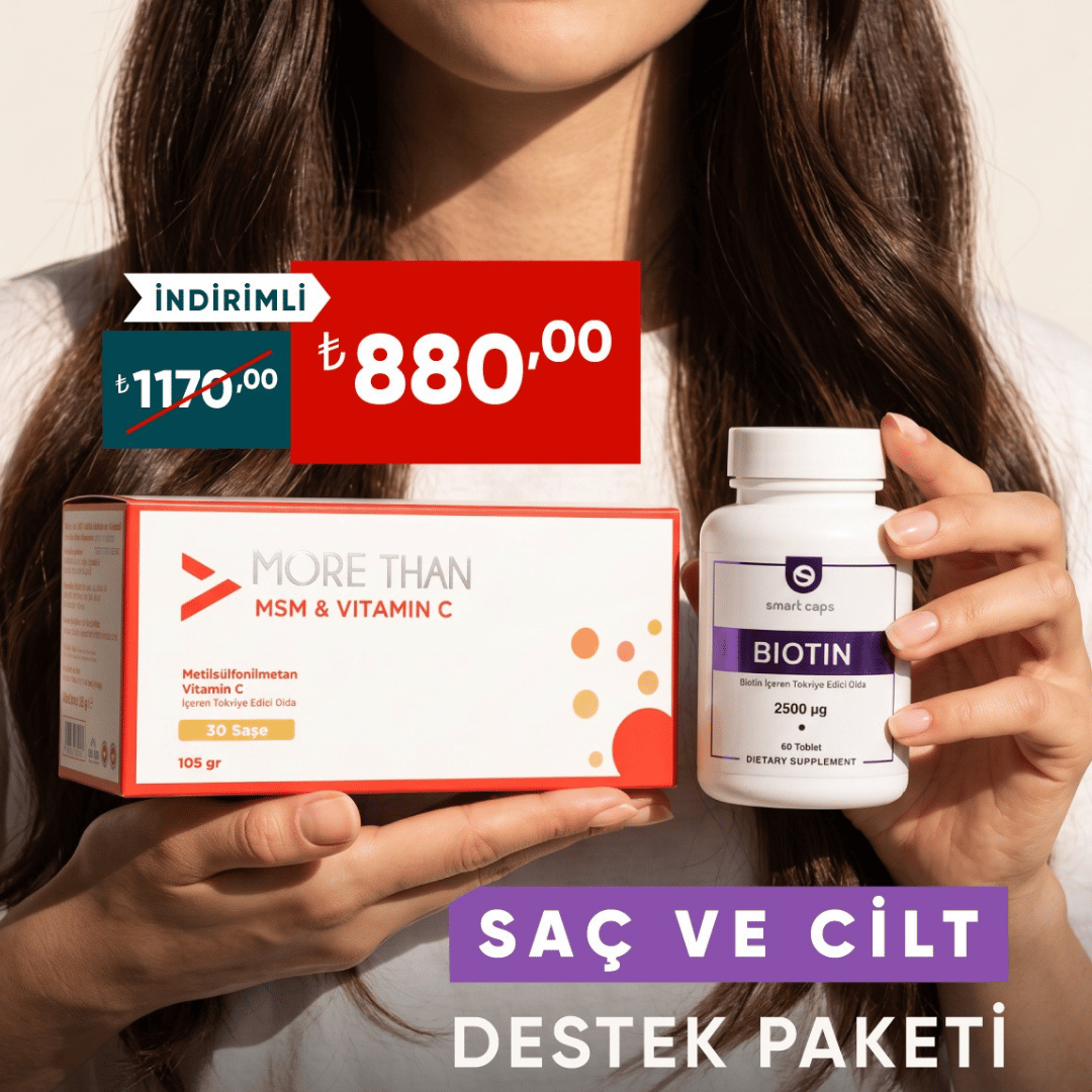 Saç ve Cilt Destek Paketi | Biotin + MSM & Vitamin C