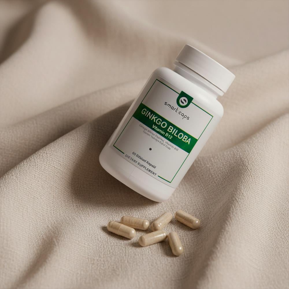 Smart Caps Ginkgo Biloba + B12 60 Kapsül