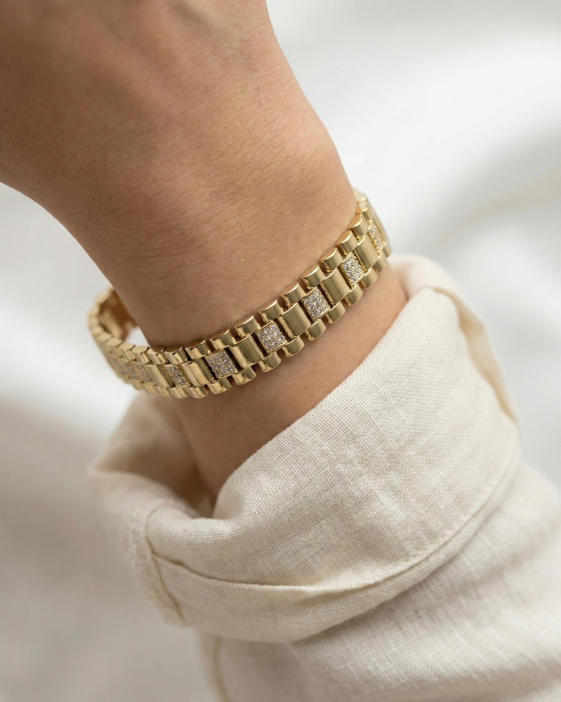 14K Xuping Ara Taşlı Kordon Model Bileklik