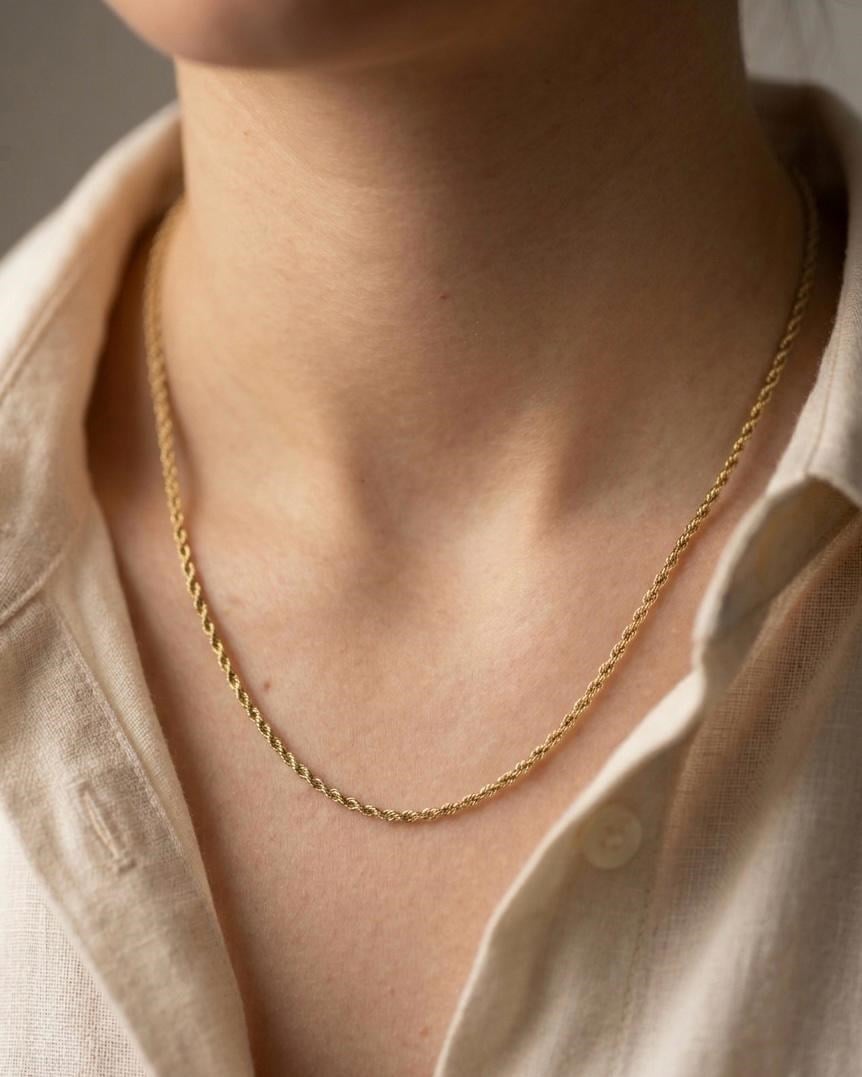 14K Xuping İnce Sarmal Kolye