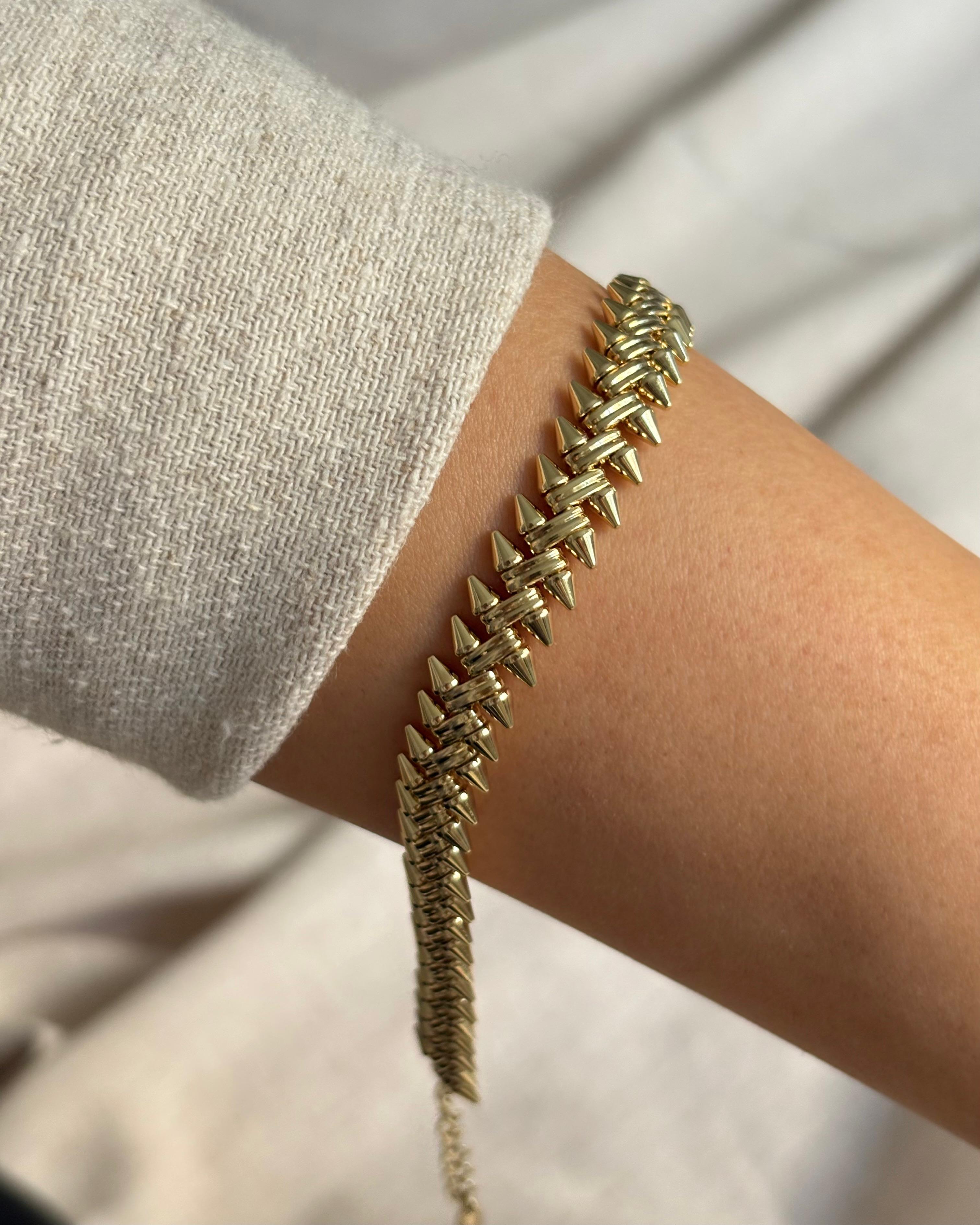 14K Xuping Spike Zincir Model Bileklik