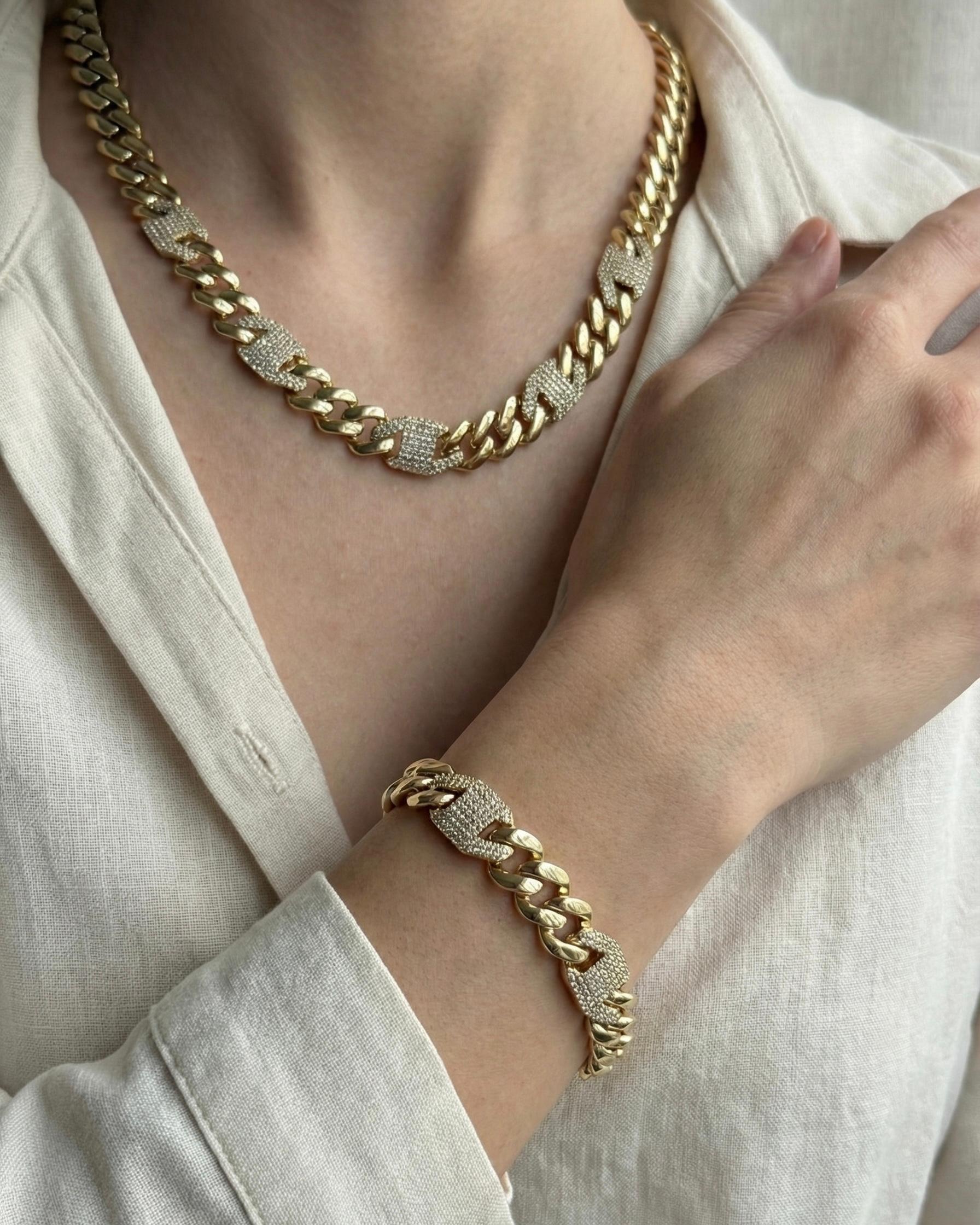 14K Xuping Taş Toka Gurmet Set