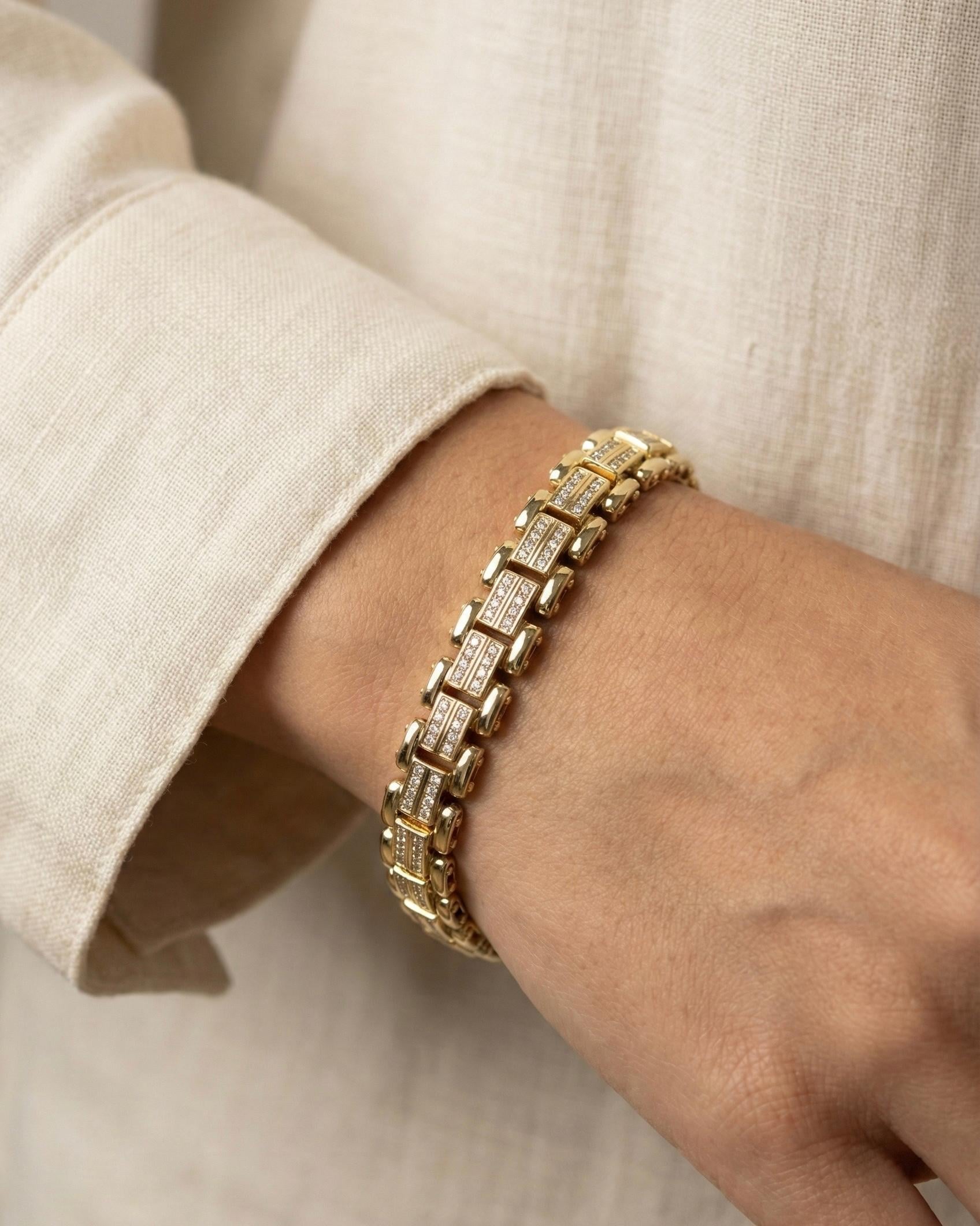14K Xuping Taşlı Saat Kordonu Model Bileklik
