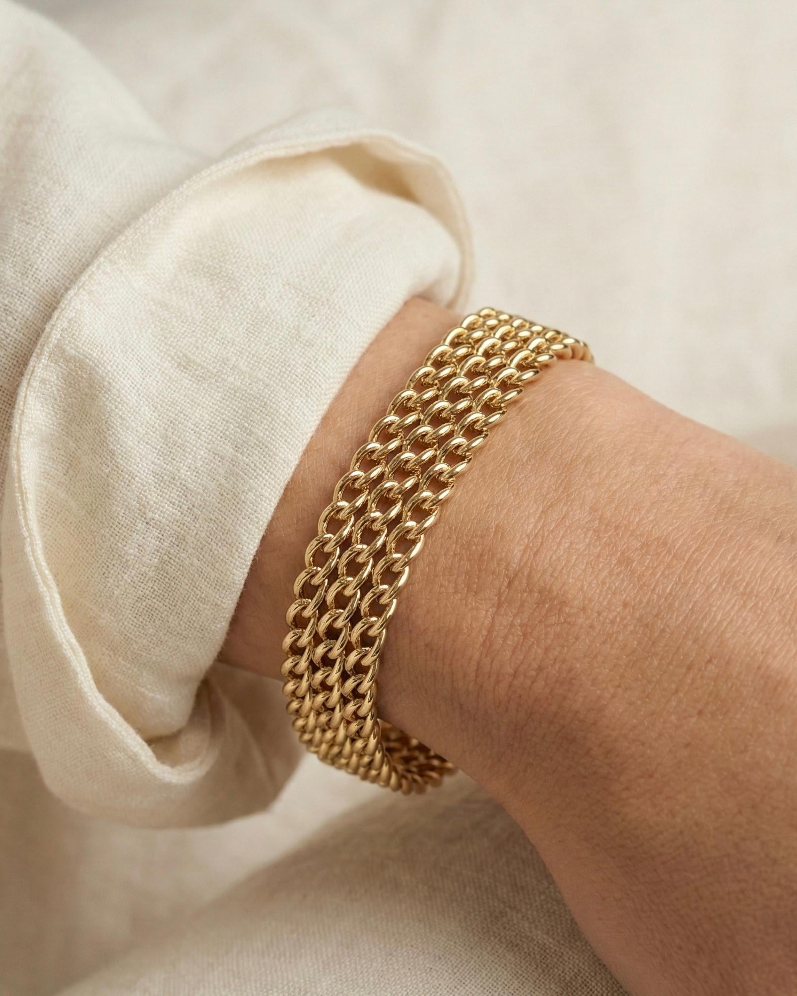 14K Xuping Üçlü Örgü Model Bileklik