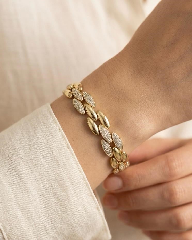 Xuping Pura Zirkon Gold Bileklik