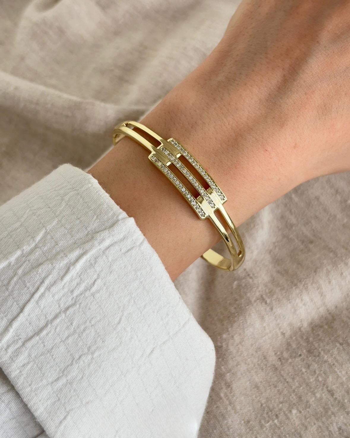 Xuping Rya Zirkon Gold Kelepçe