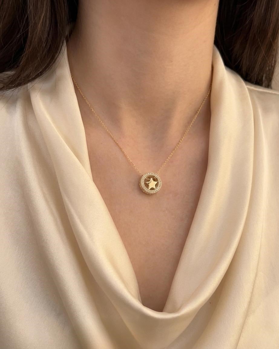 Xuping Shea Zirkon Gold Kolye 