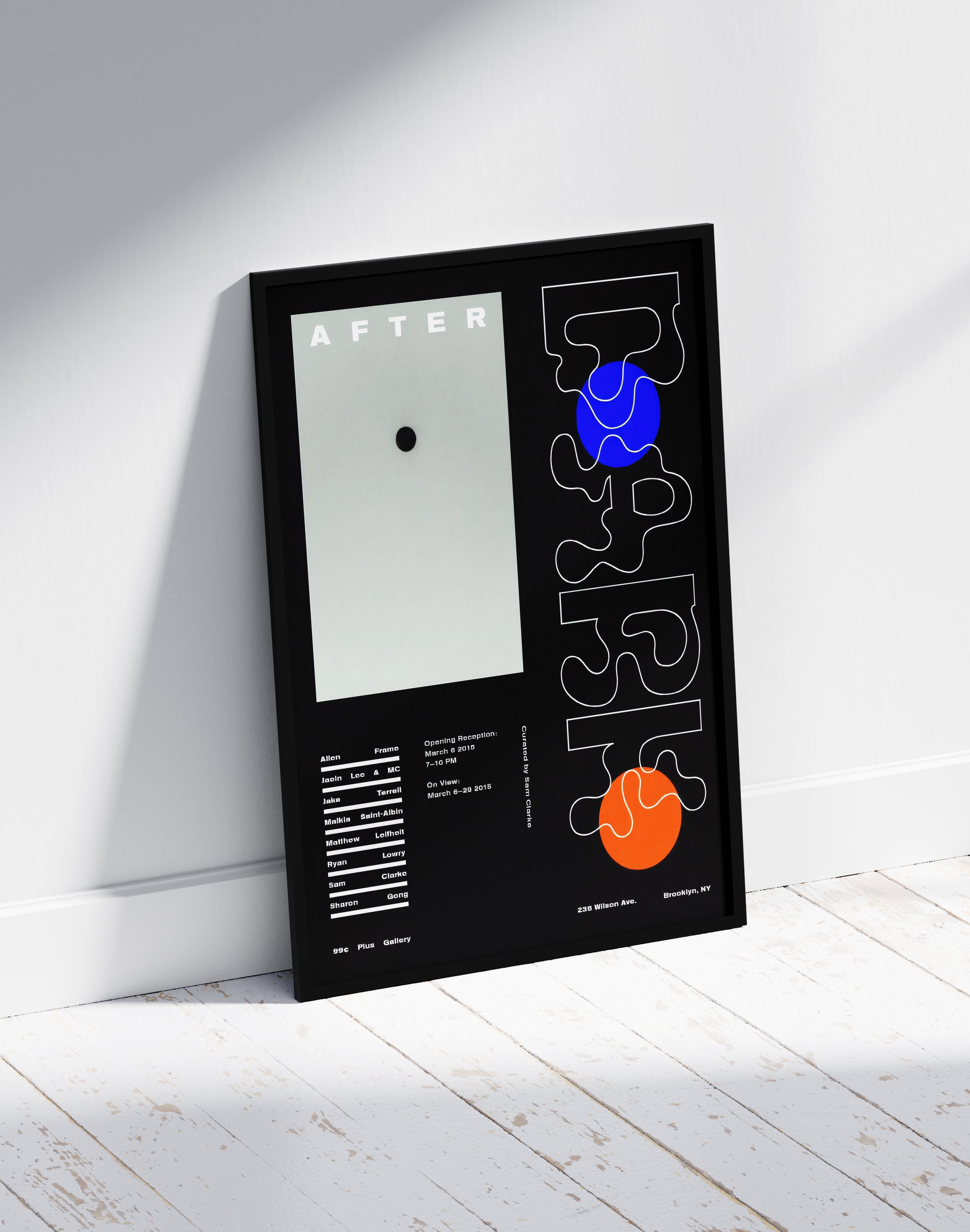After Forms Modern Duvar Tablosu – Siyah Zeminli Minimal Tipografik Poster