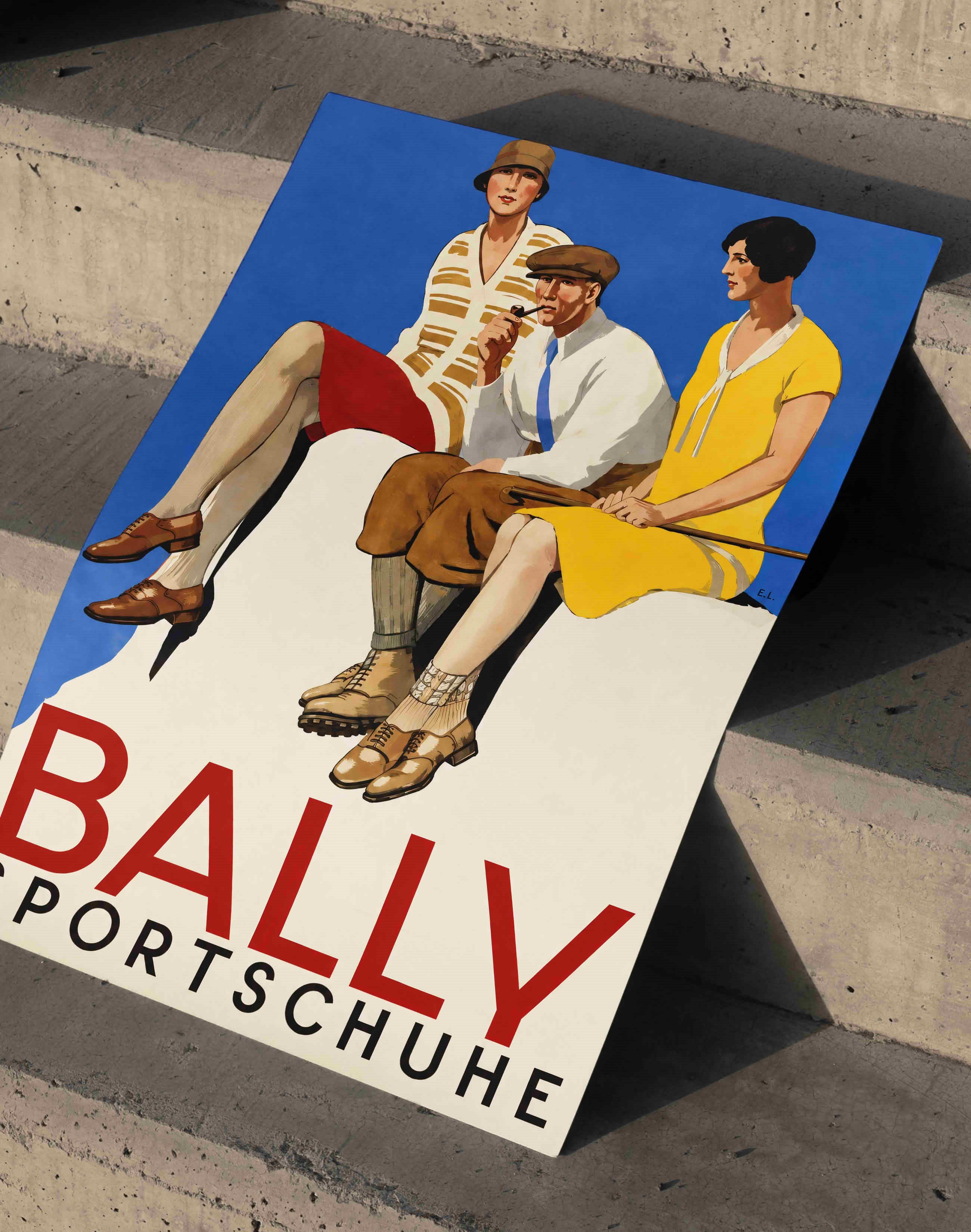Bally Sportschuhe (1925) – Emil Cardinaux İsviçre Vintage Reklam Posteri