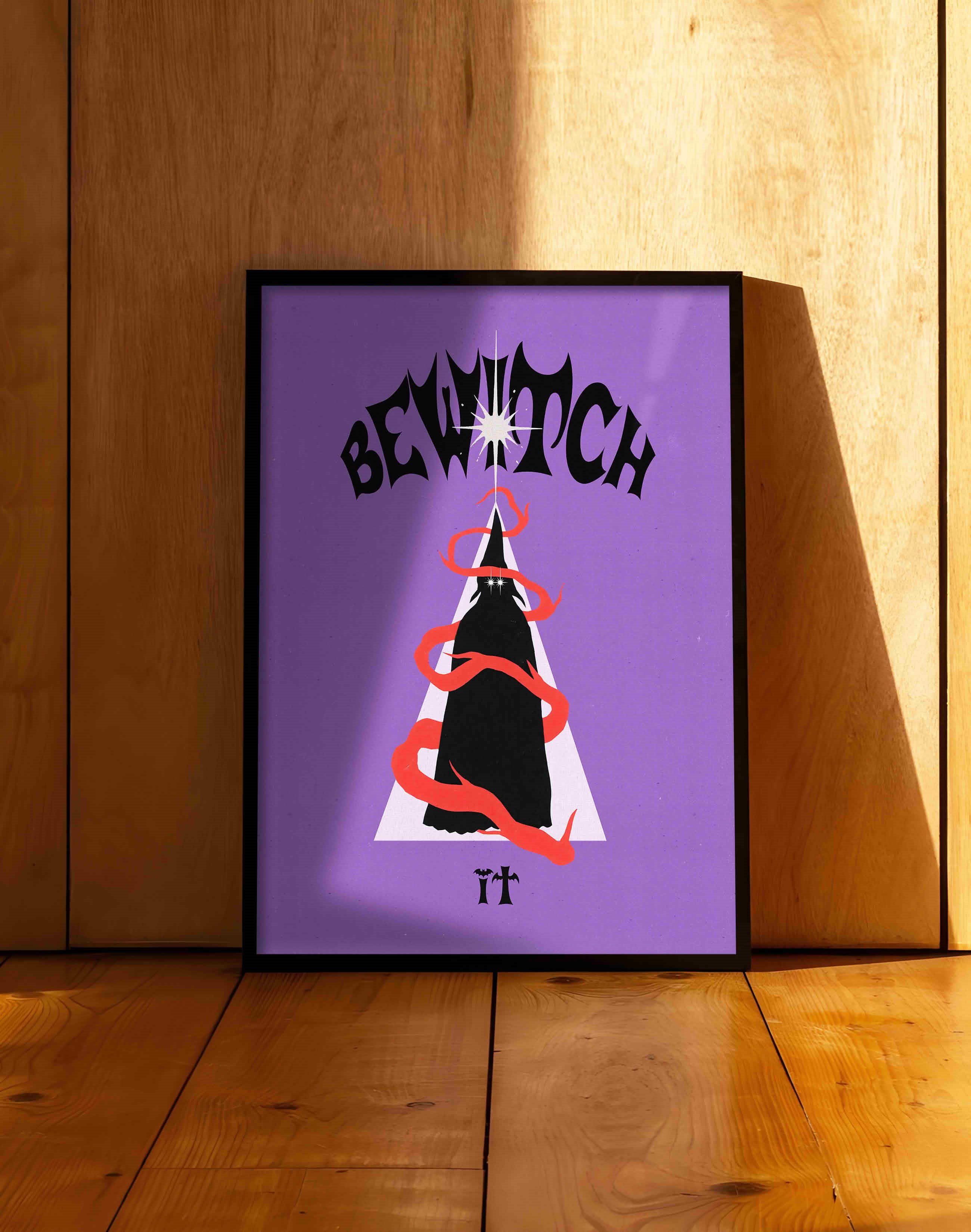 Be Witch It Mor Mistik Büyücü Duvar Tablosu