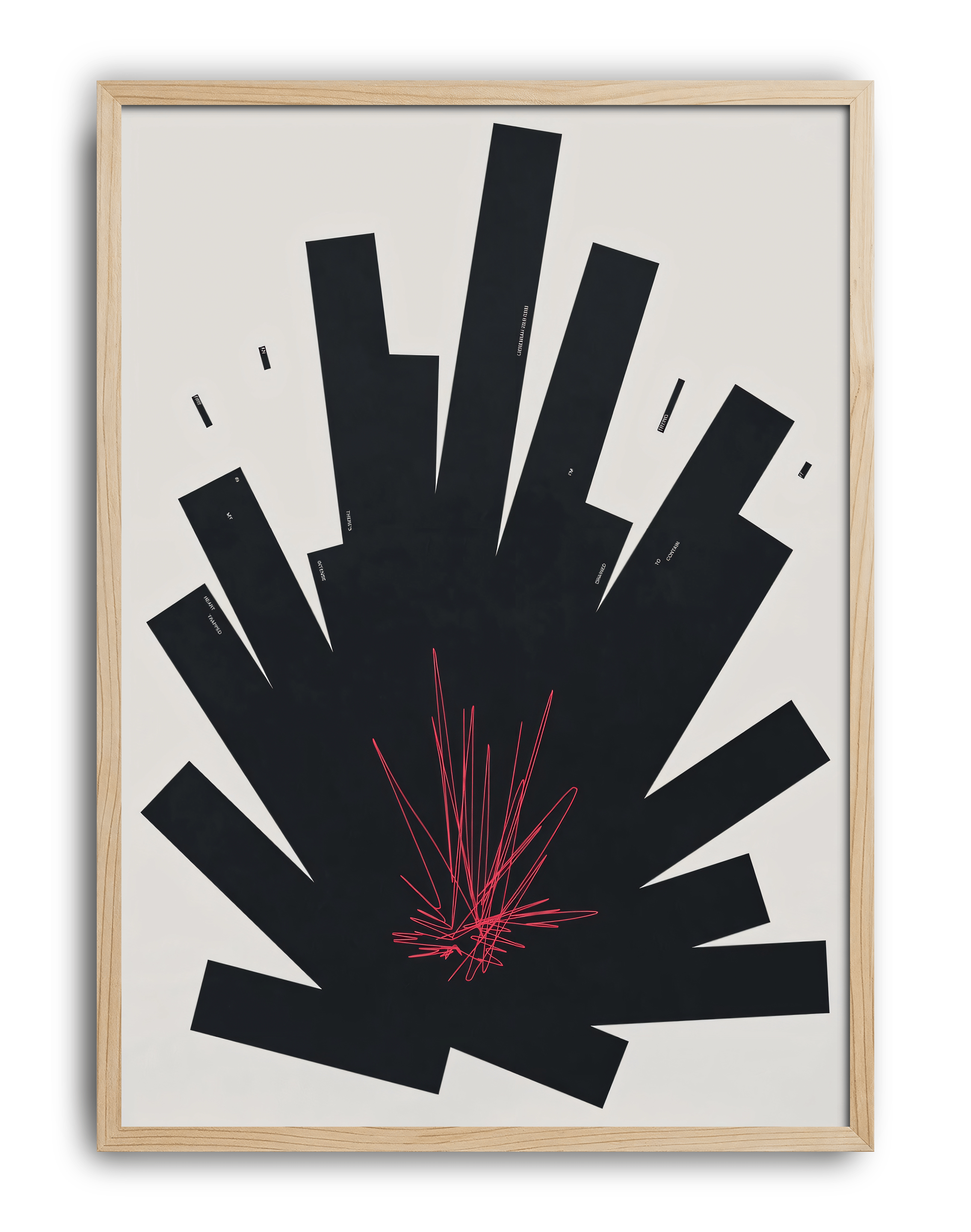 Black Impact Modern Duvar Tablosu – Siyah Krem Minimal Abstract Poster