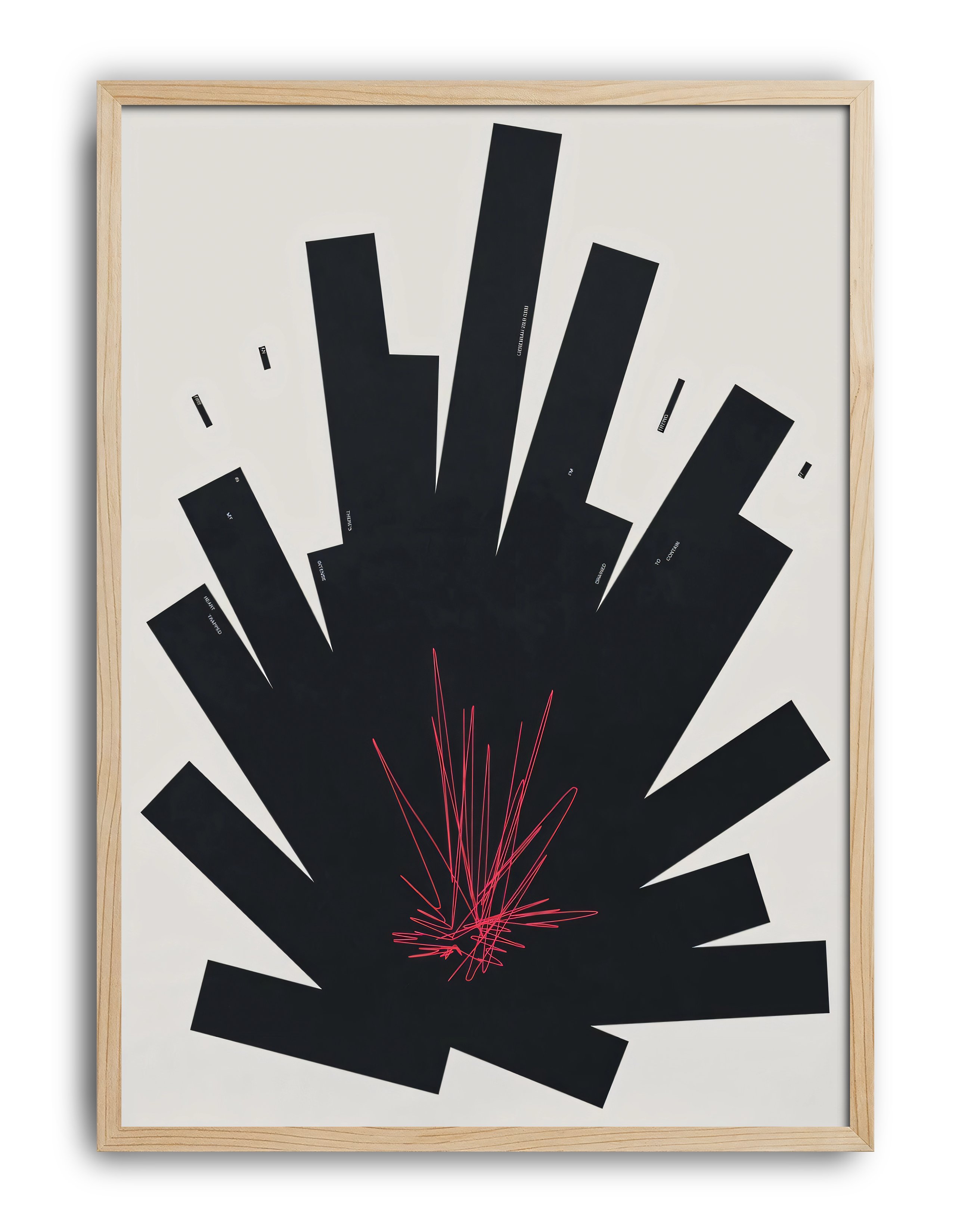 Black Impact Modern Duvar Tablosu – Siyah Krem Minimal Abstract Poster
