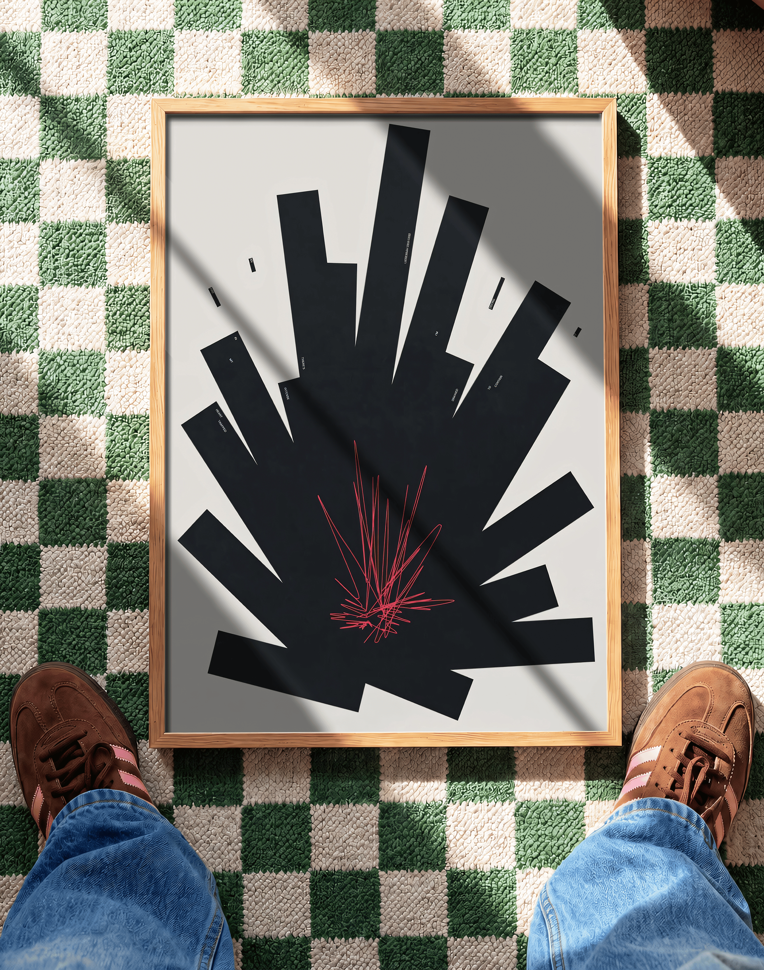 Black Impact Modern Duvar Tablosu – Siyah Krem Minimal Abstract Poster