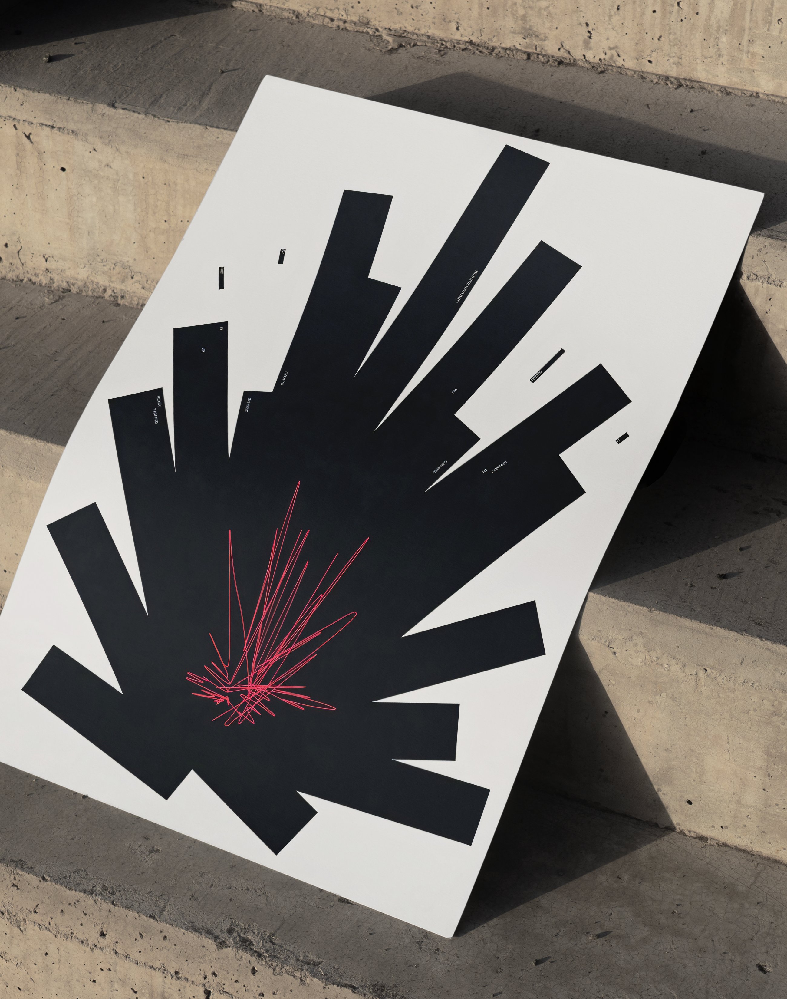 Black Impact Modern Duvar Tablosu – Siyah Krem Minimal Abstract Poster
