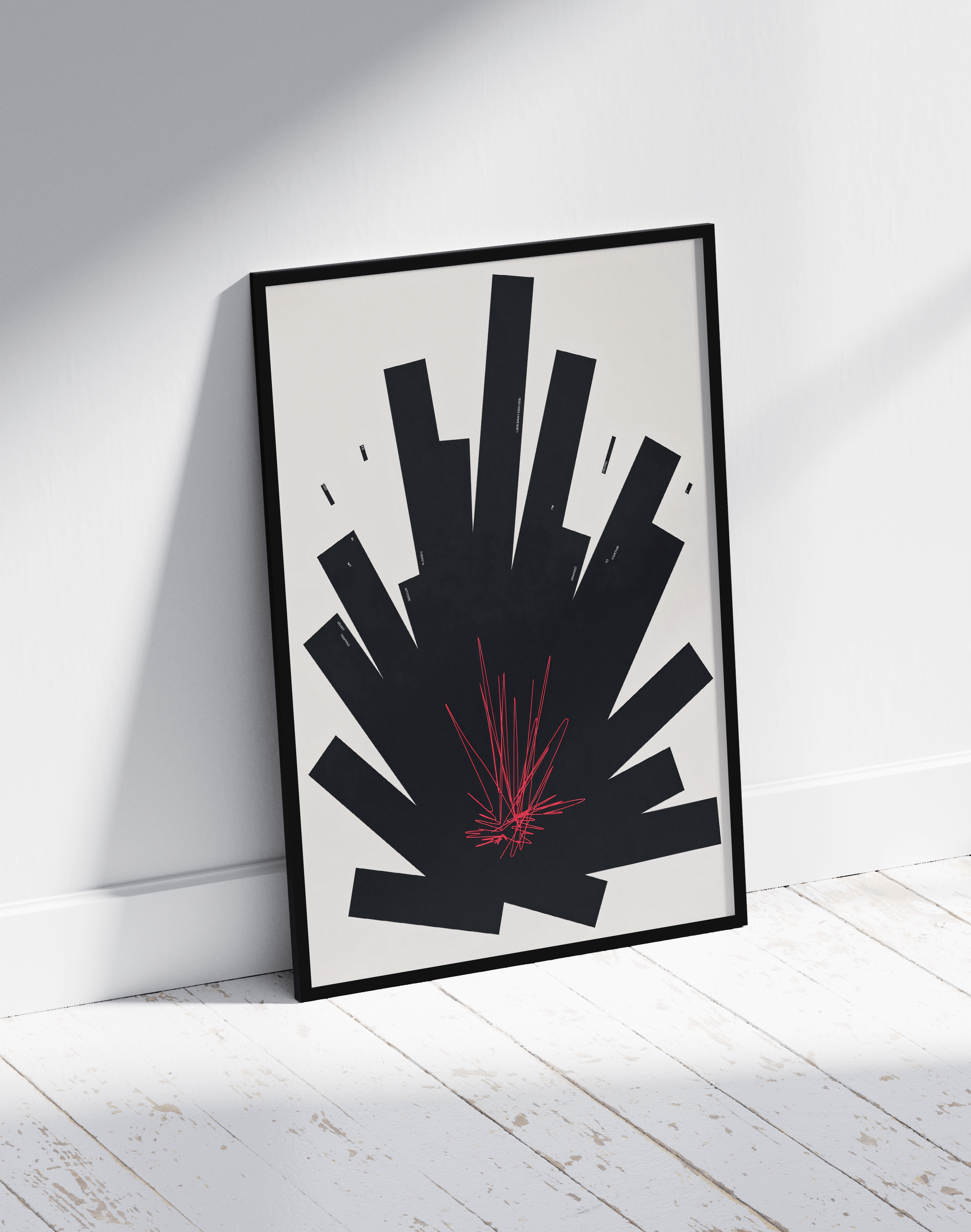 Black Impact Modern Duvar Tablosu – Siyah Krem Minimal Abstract Poster