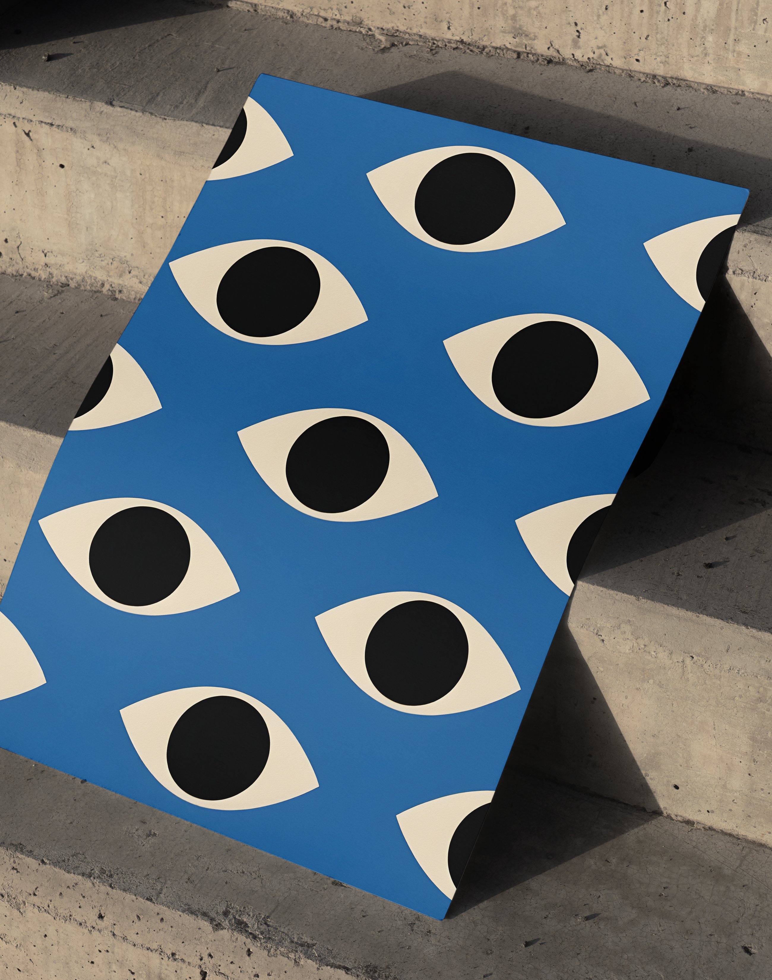 Blue Gaze Modern Duvar Tablosu – Mavi Göz Desenli Abstract Poster