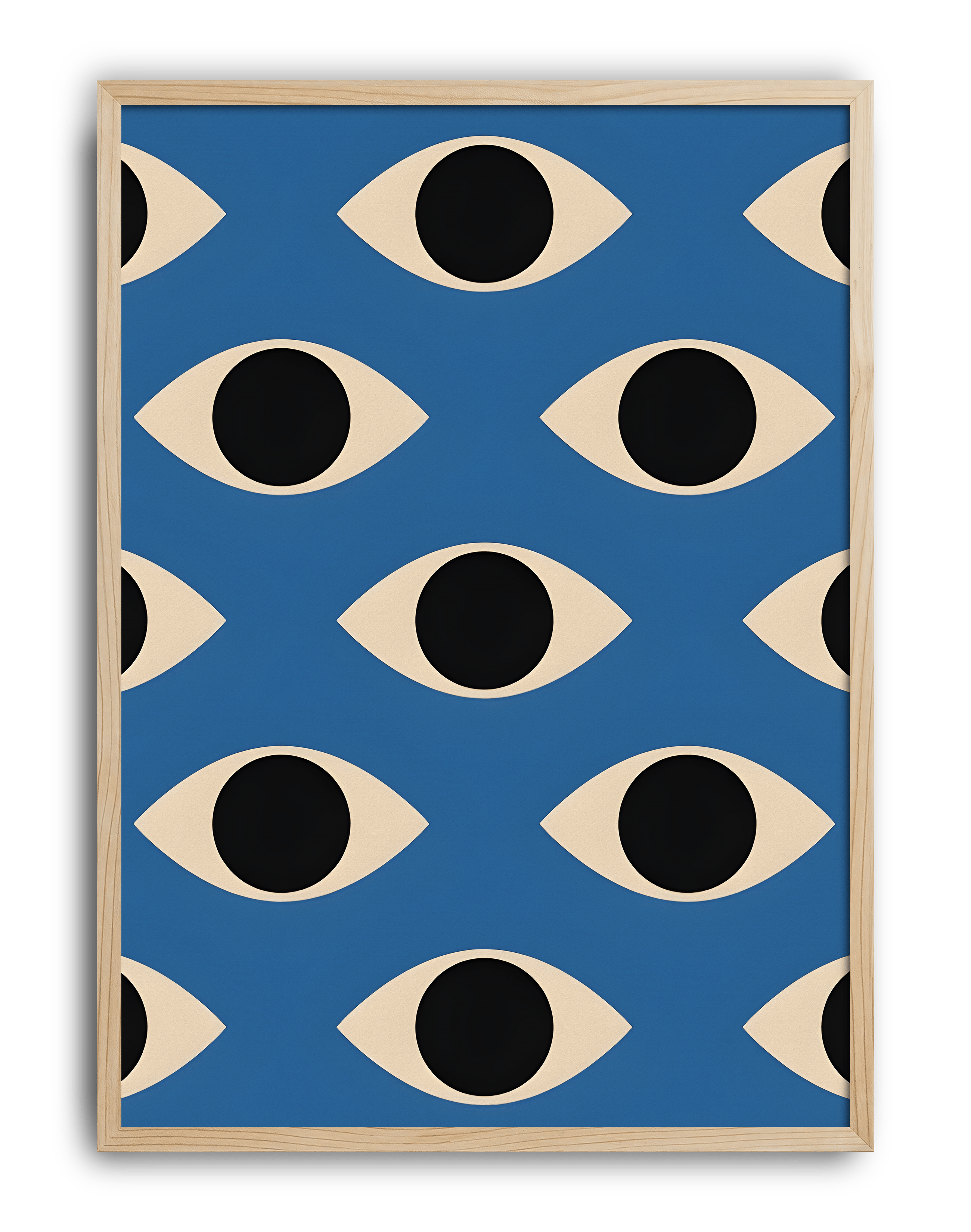 Blue Gaze Modern Duvar Tablosu – Mavi Göz Desenli Abstract Poster