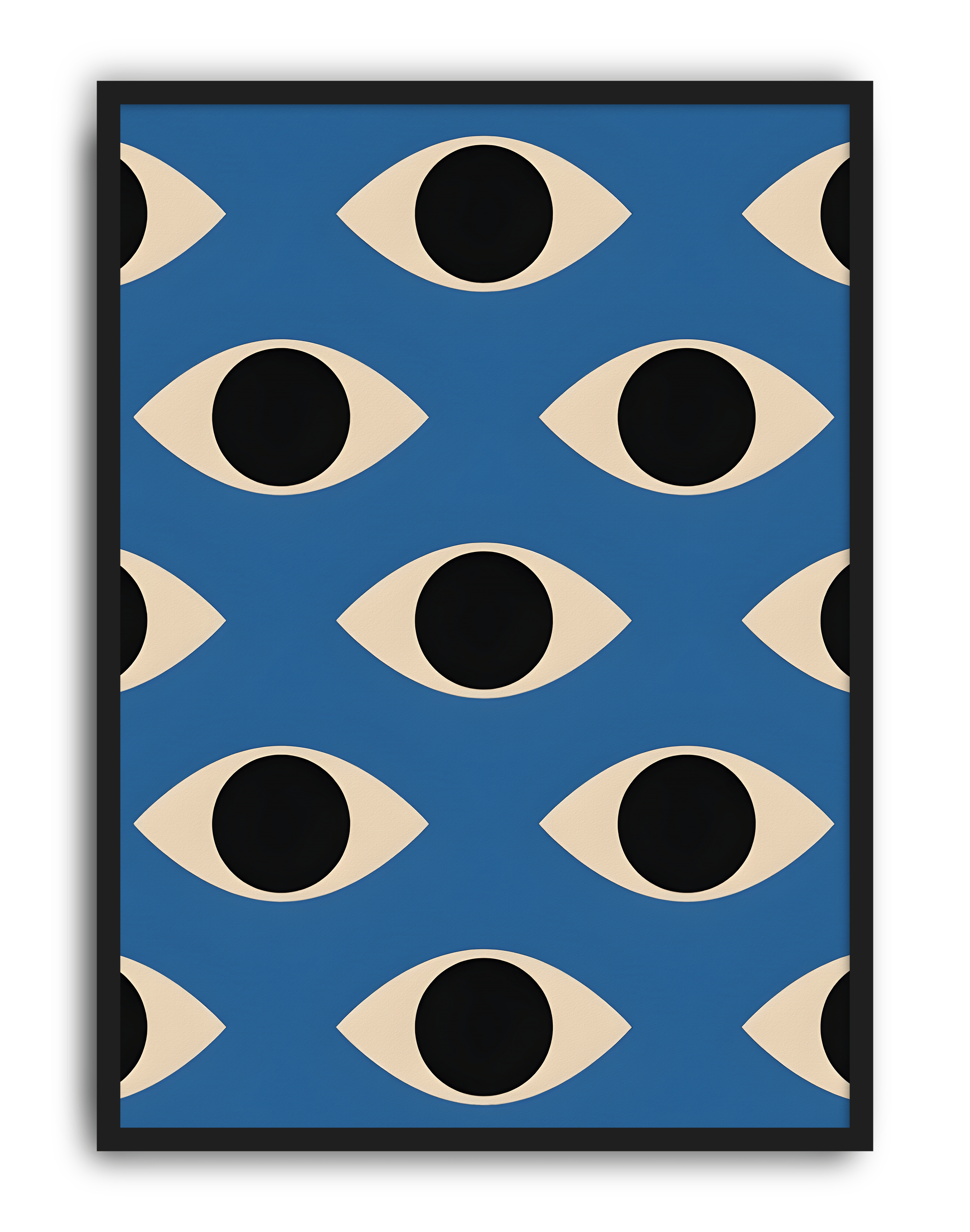 Blue Gaze Modern Duvar Tablosu – Mavi Göz Desenli Abstract Poster