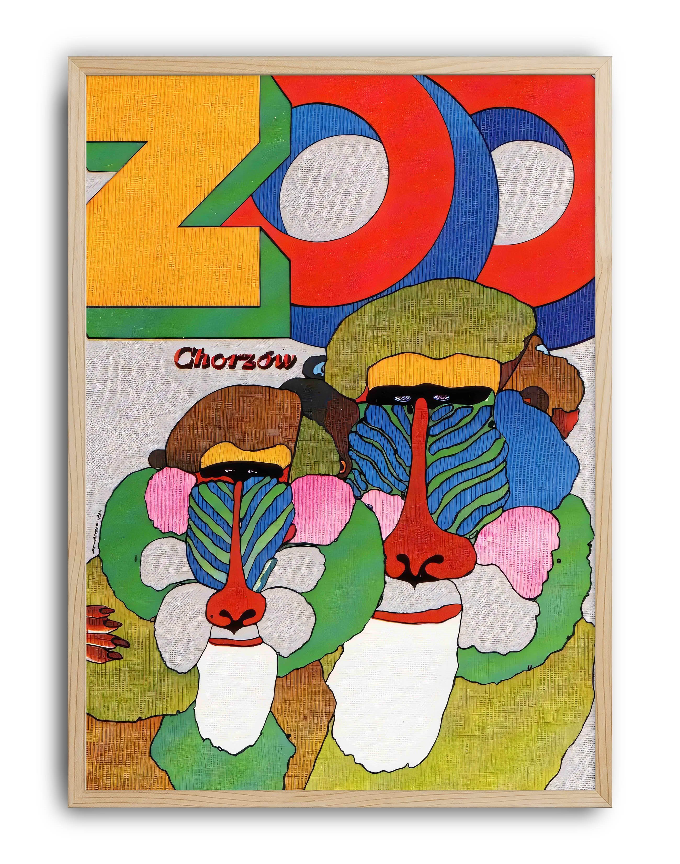 Chorzów Color Faces Modern Duvar Tablosu - Renkli Abstract Figüratif Poster