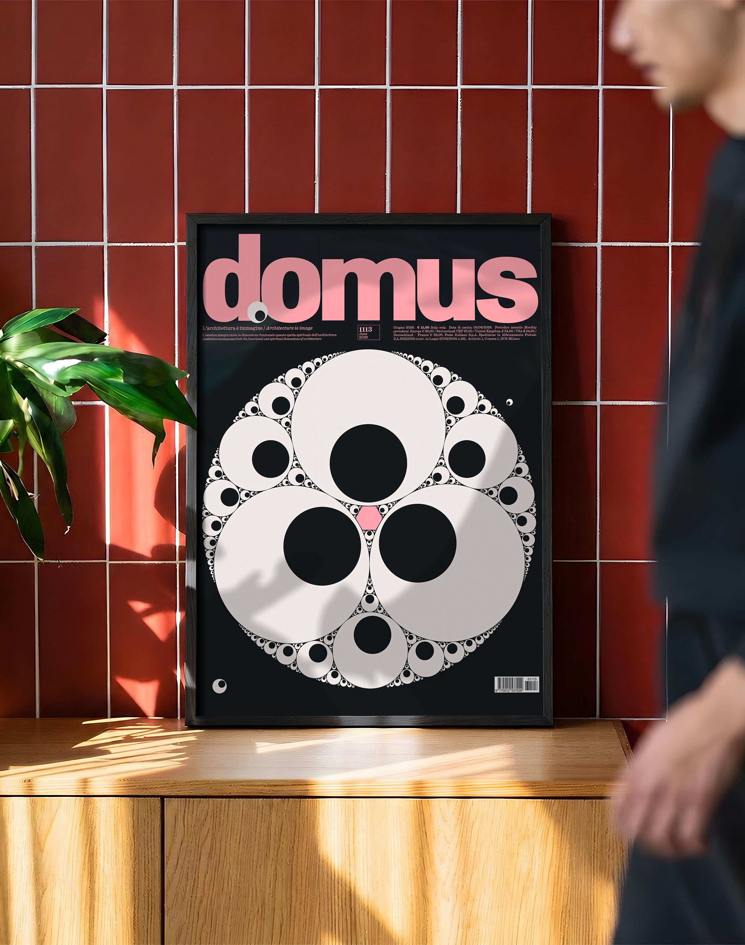 Circle Gaze Modern Duvar Tablosu – Siyah Zeminli Geometrik Göz Poster