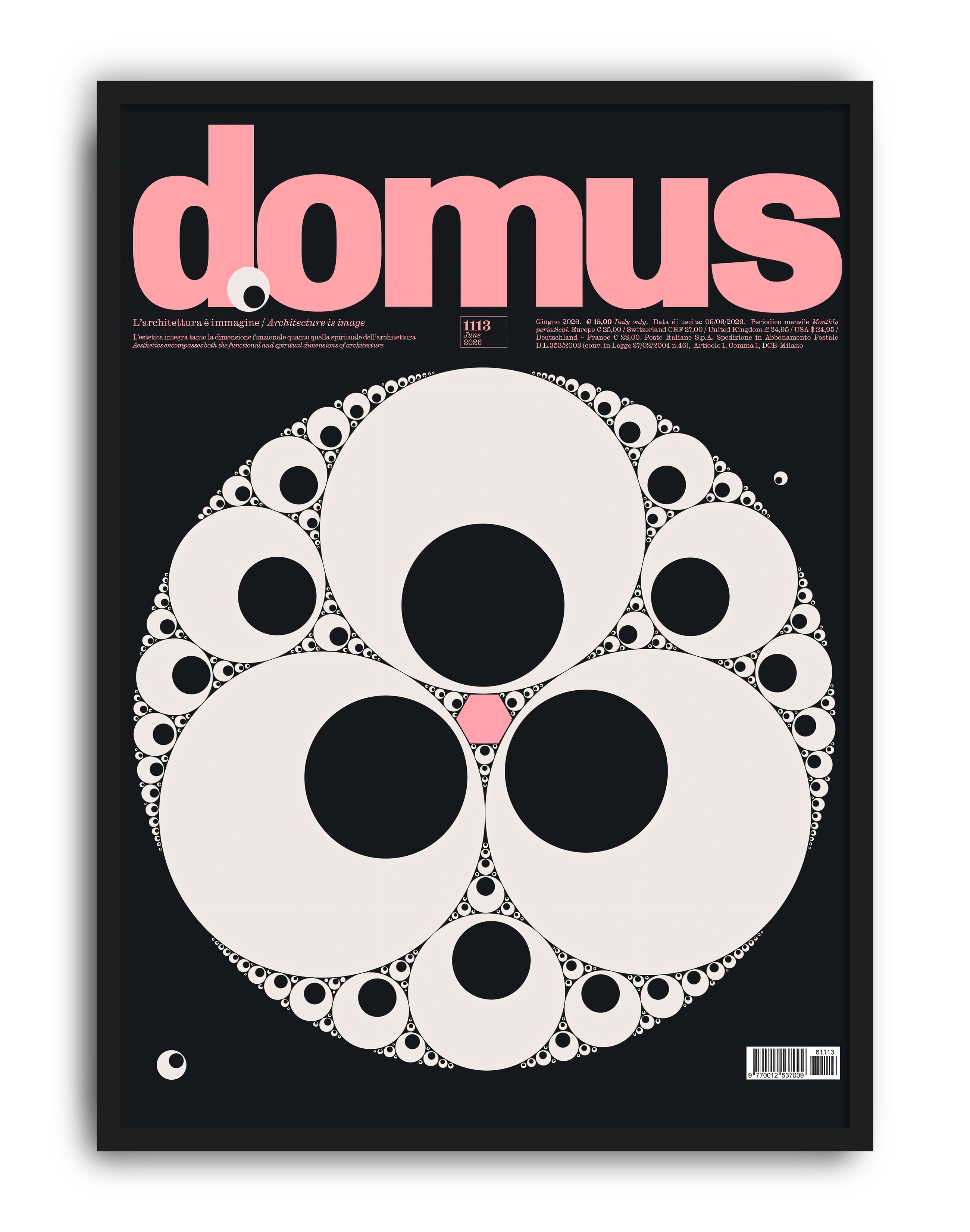 Circle Gaze Modern Duvar Tablosu – Siyah Zeminli Geometrik Göz Poster