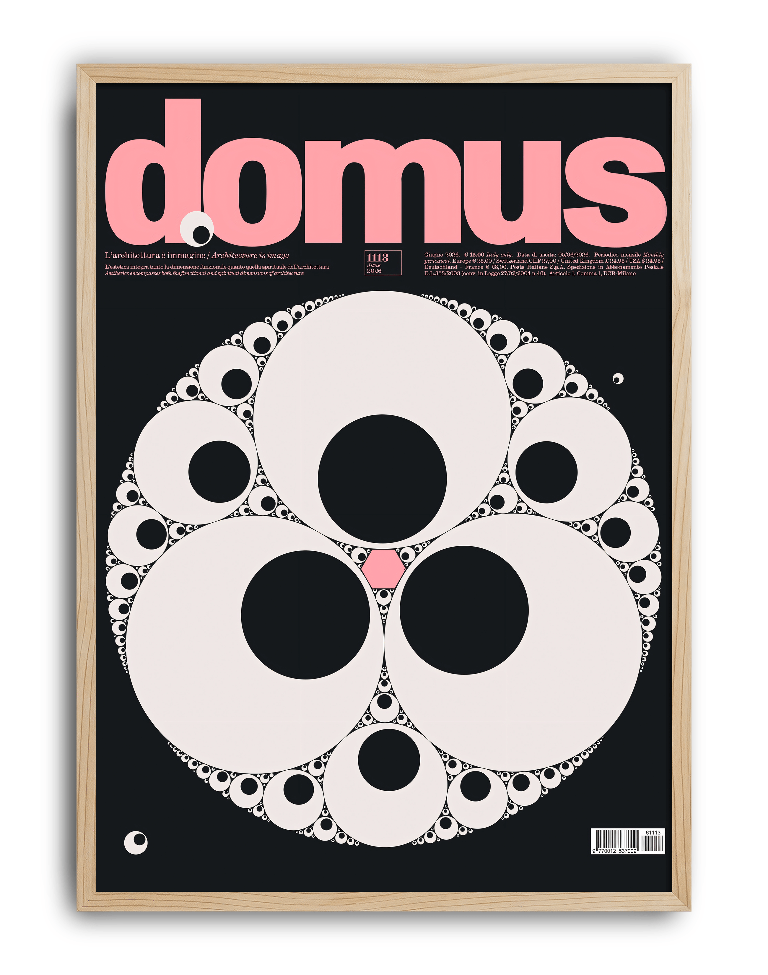 Circle Gaze Modern Duvar Tablosu – Siyah Zeminli Geometrik Göz Poster