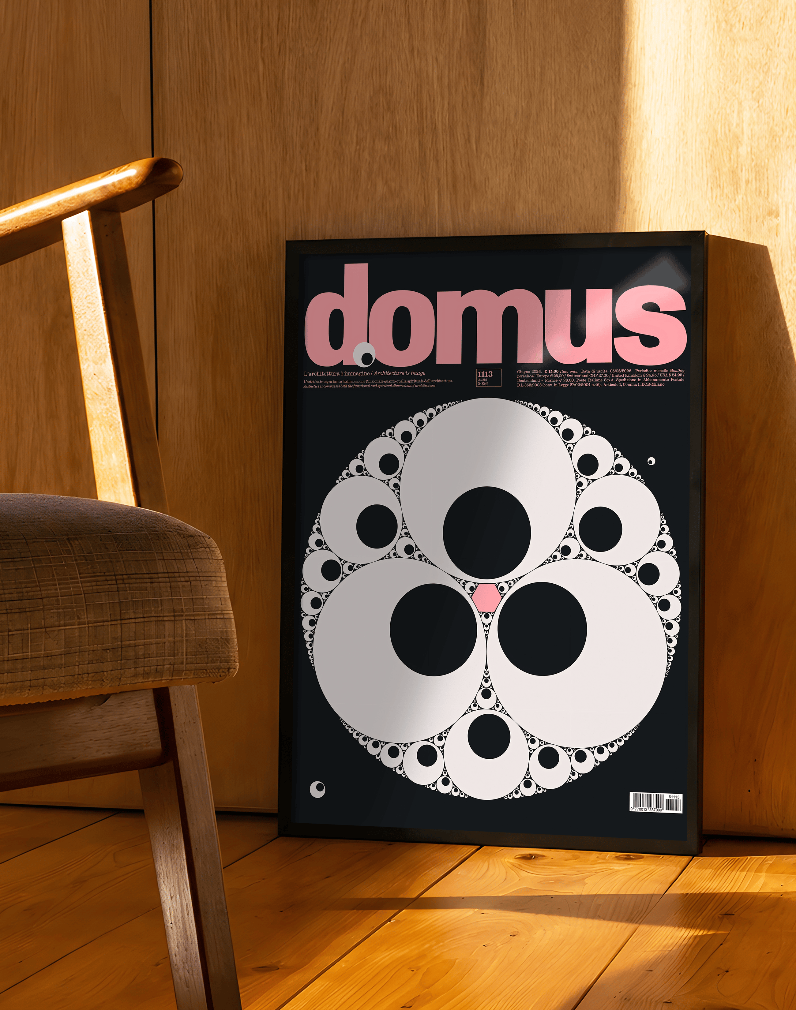 Circle Gaze Modern Duvar Tablosu – Siyah Zeminli Geometrik Göz Poster