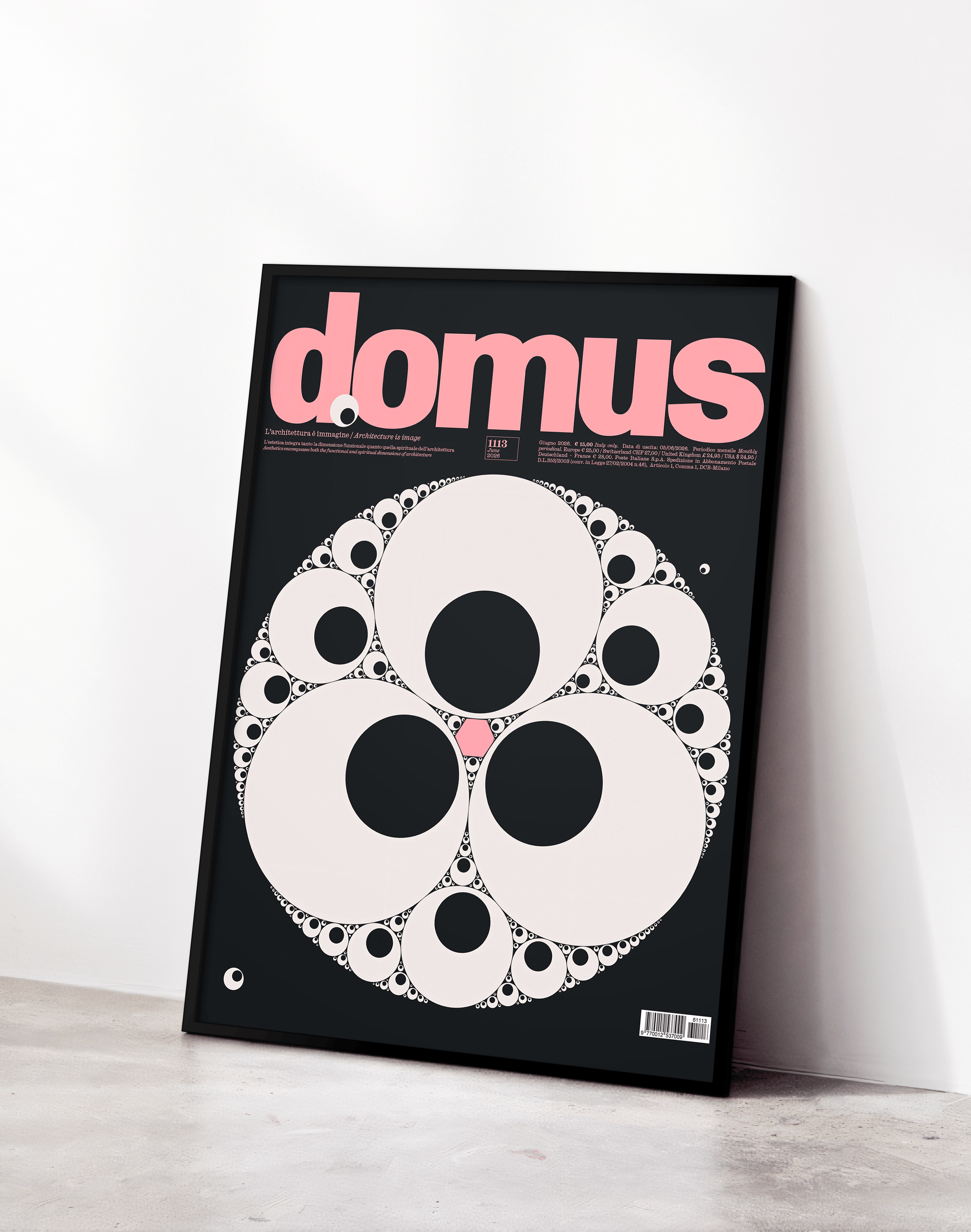Circle Gaze Modern Duvar Tablosu – Siyah Zeminli Geometrik Göz Poster