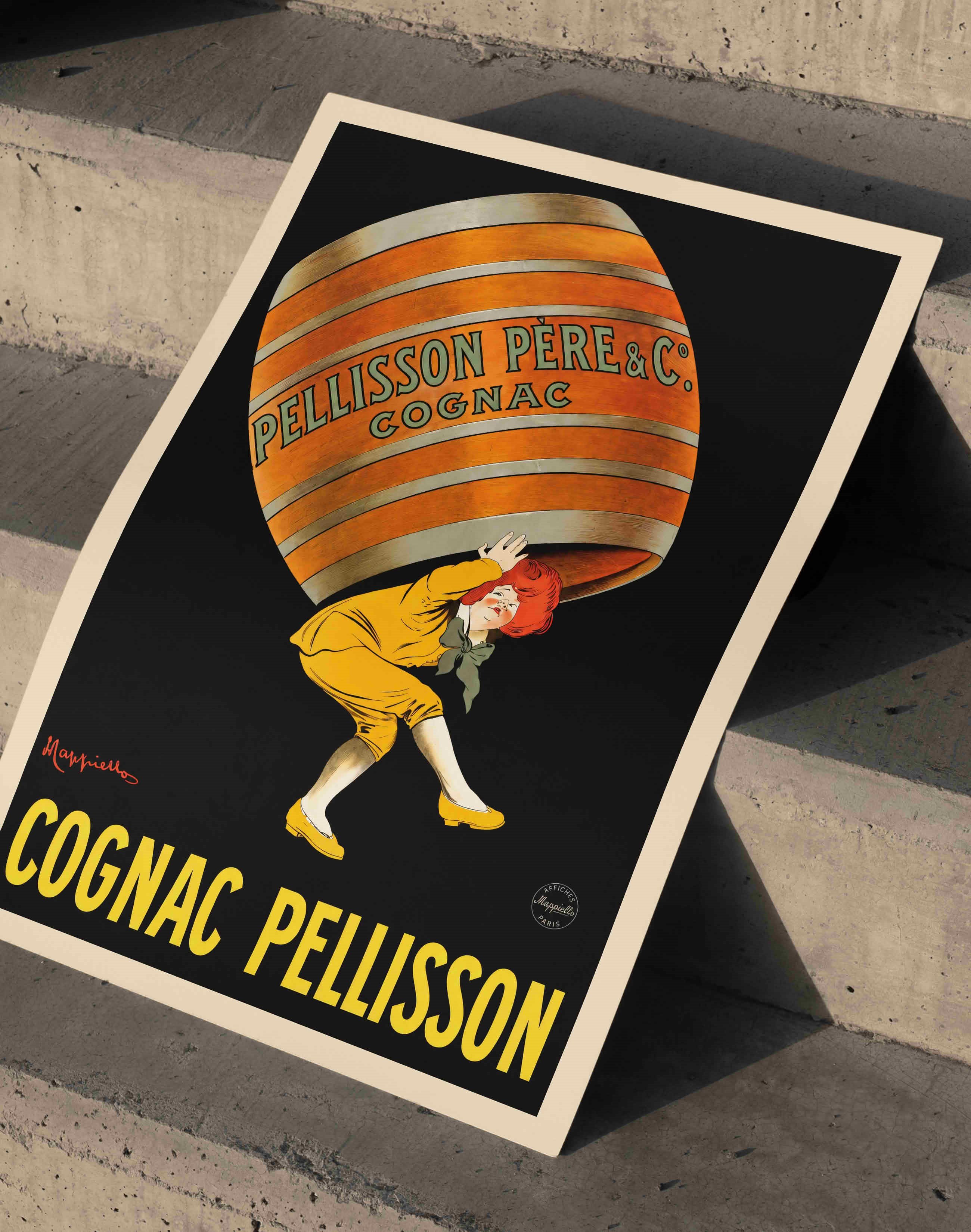 Cognac Pellisson (1907) – Leonetto Cappiello Fransız Vintage Reklam  Posteri
