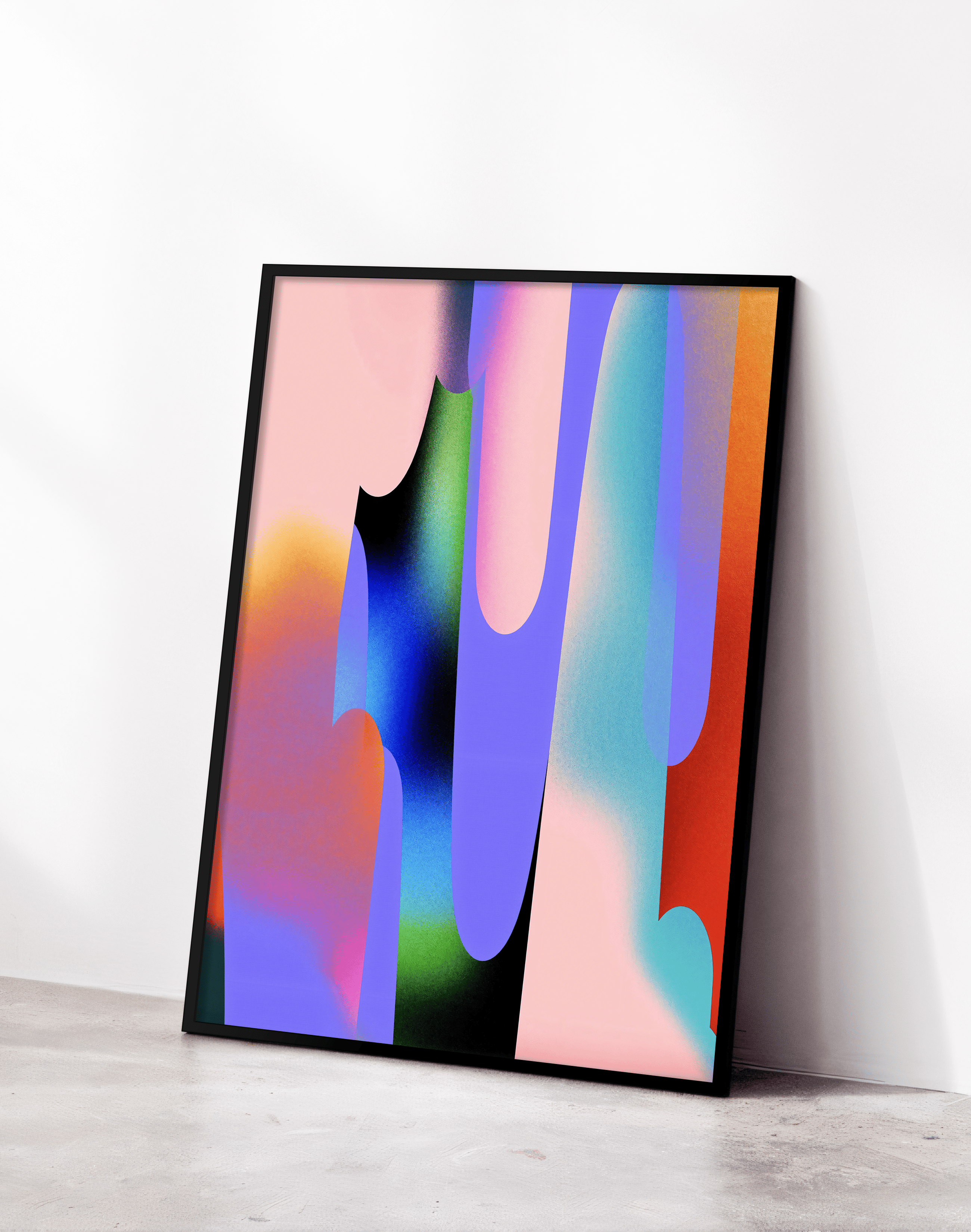 Color Drift Modern Duvar Tablosu – Pastel Akışkan Abstract Poster