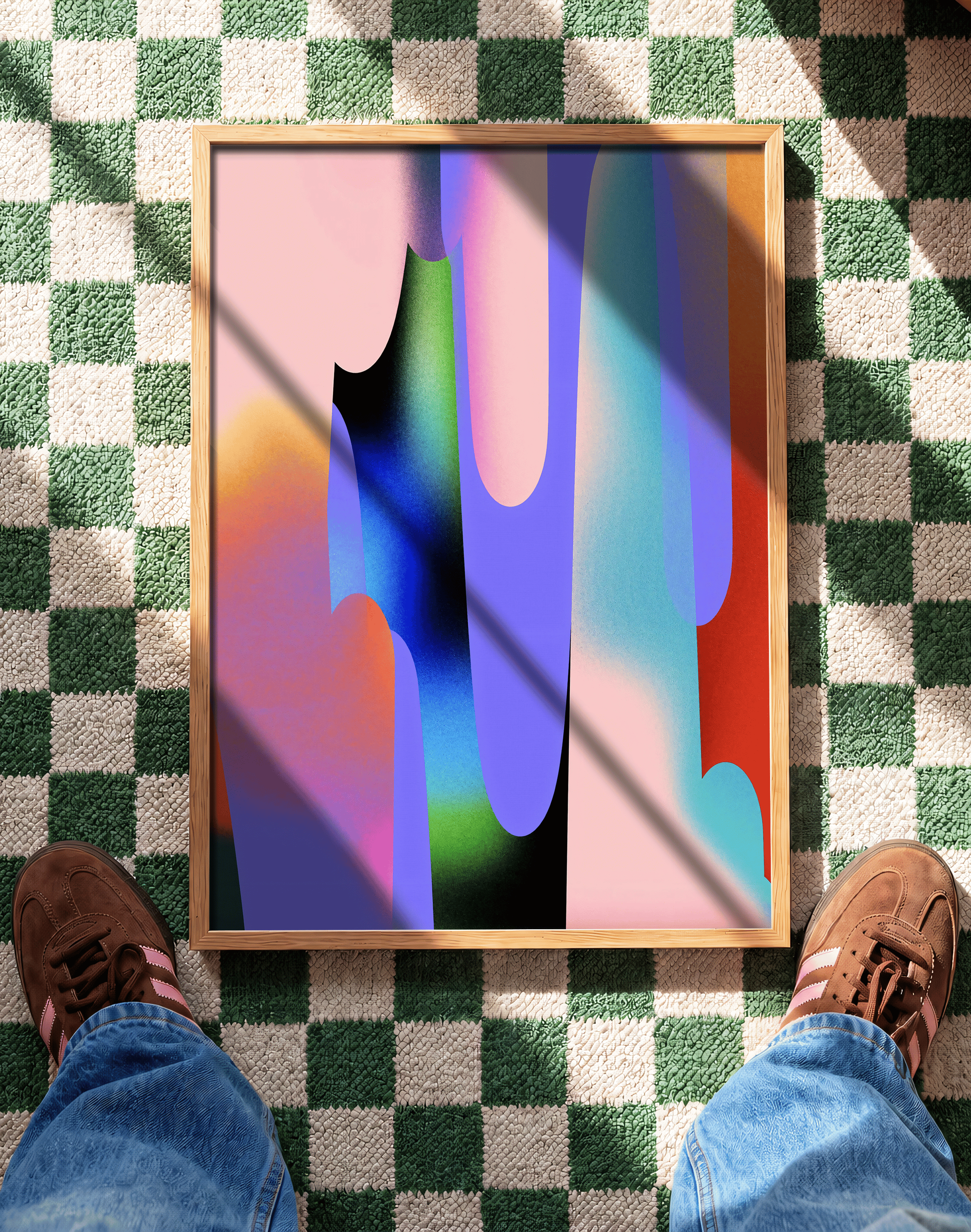 Color Drift Modern Duvar Tablosu – Pastel Akışkan Abstract Poster