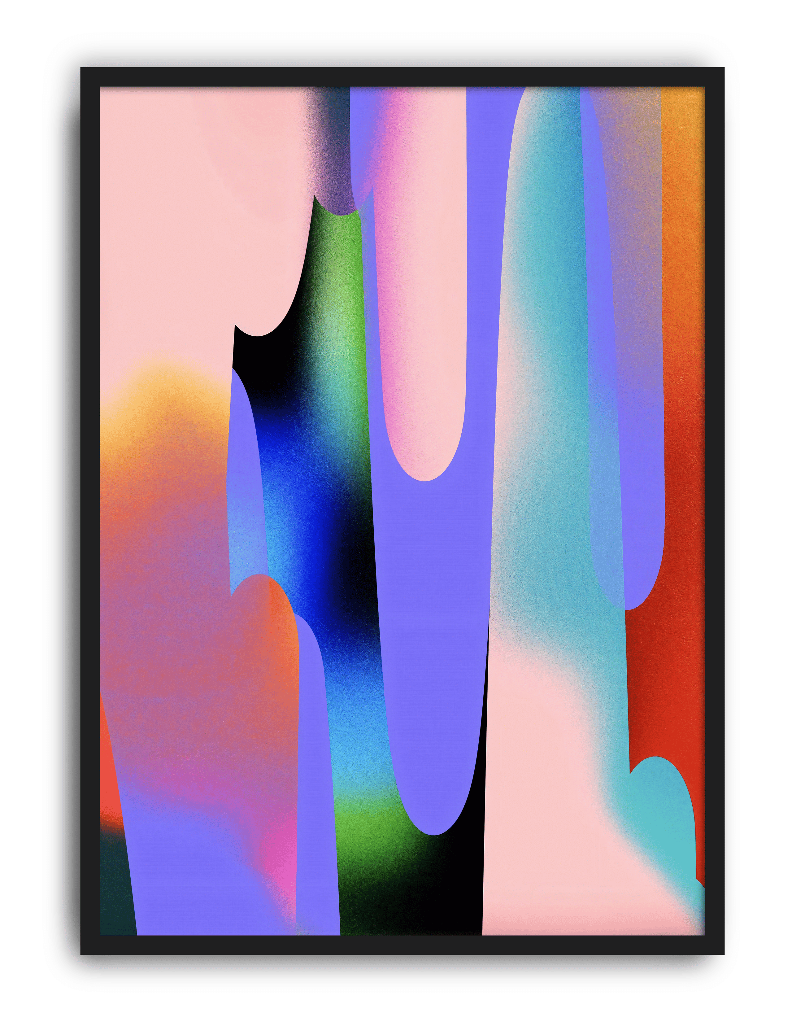 Color Drift Modern Duvar Tablosu – Pastel Akışkan Abstract Poster