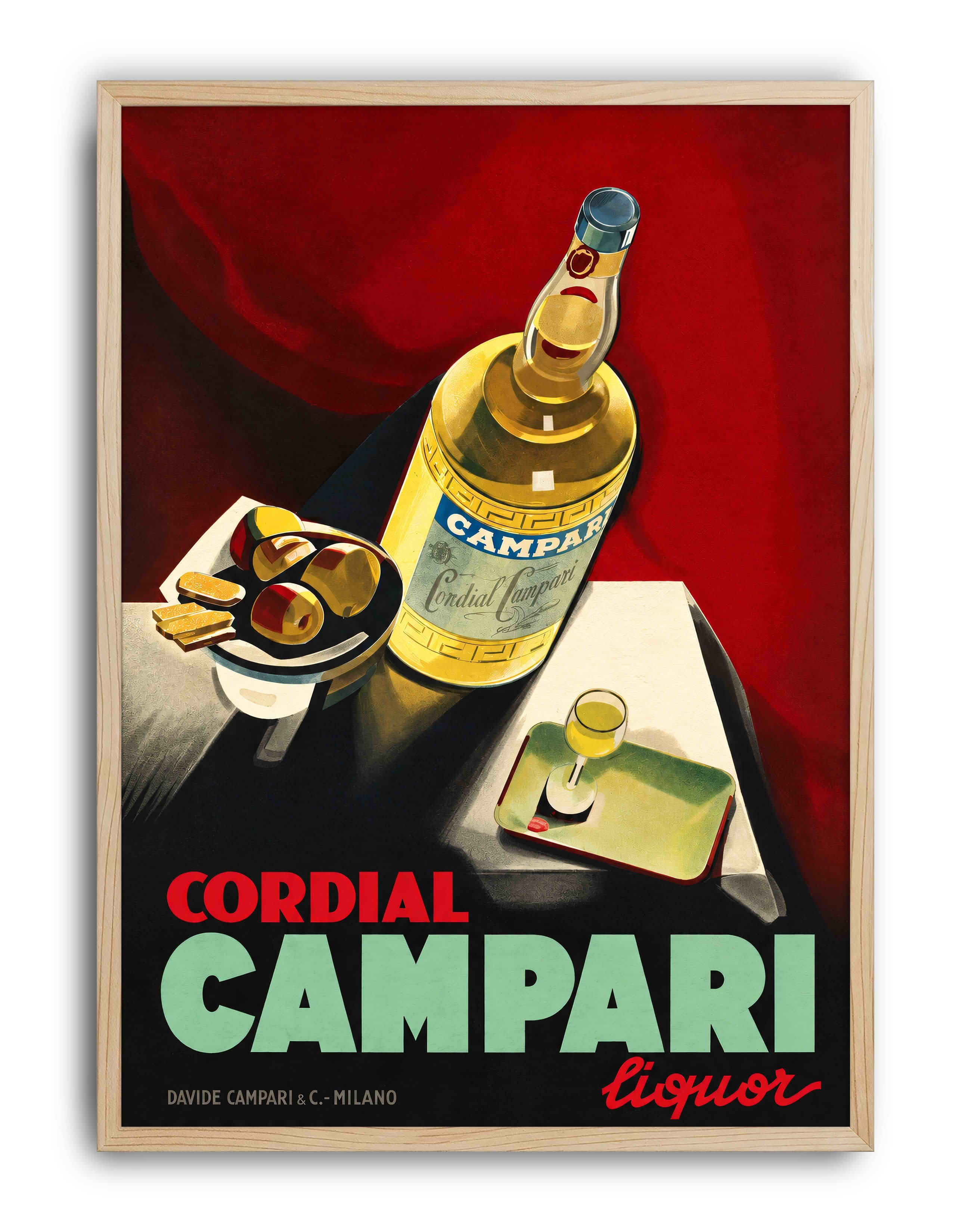Cordial Campari Liquor (1930) – Marcello Nizzoli İtalyan Vintage Reklam  Posteri