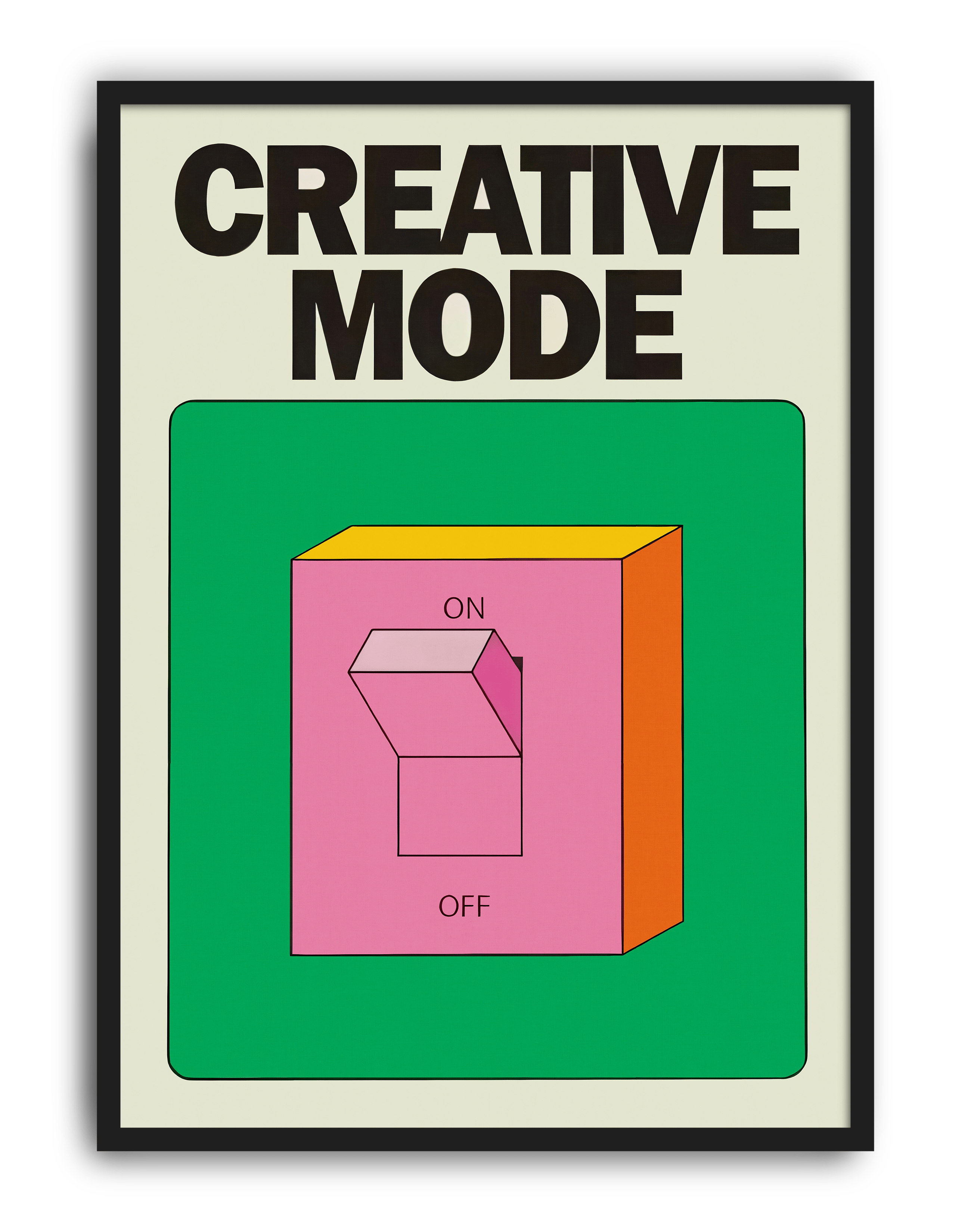 Creative Mode Modern Duvar Tablosu – Yeşil Pembe Switch Poster