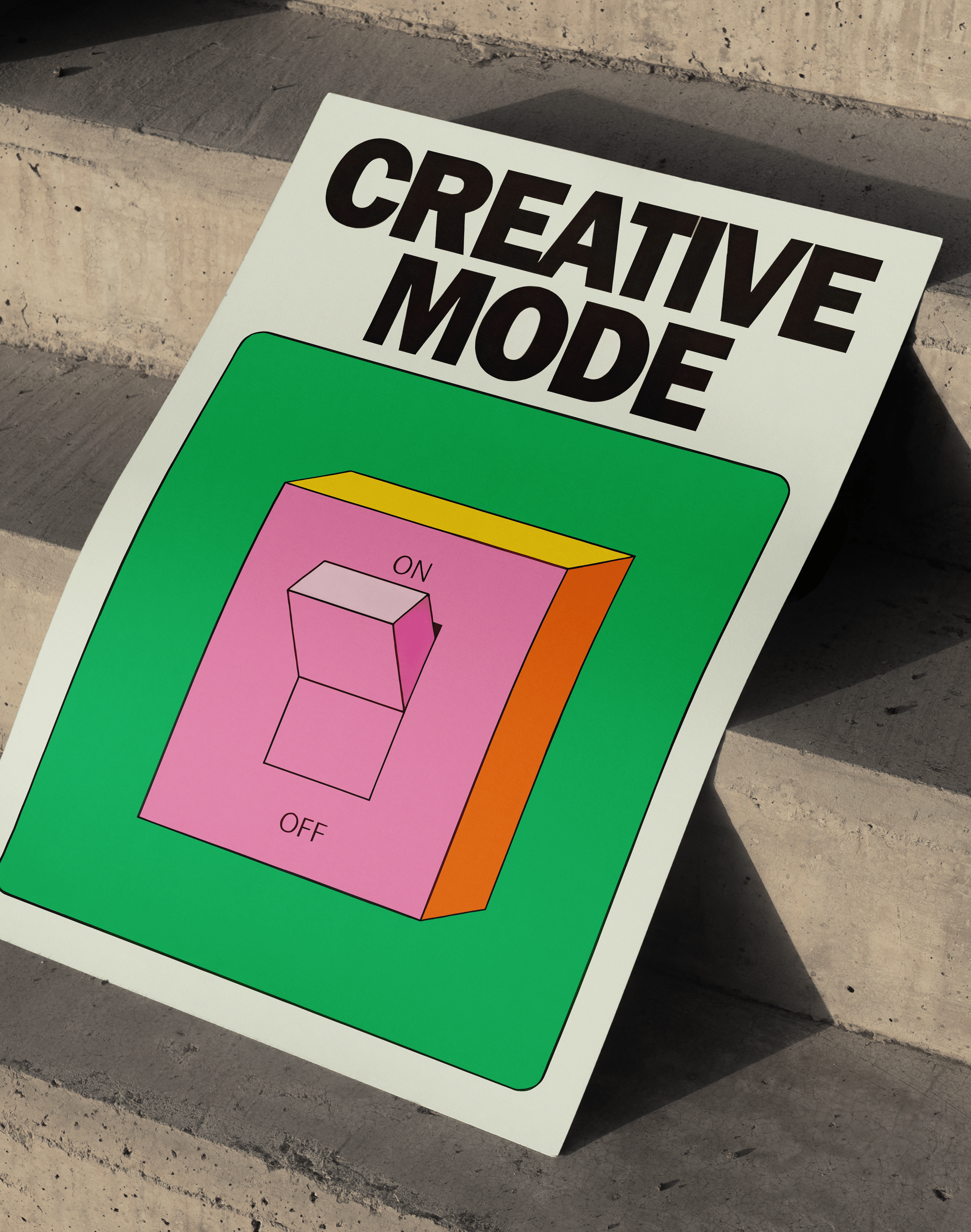 Creative Mode Modern Duvar Tablosu – Yeşil Pembe Switch Poster
