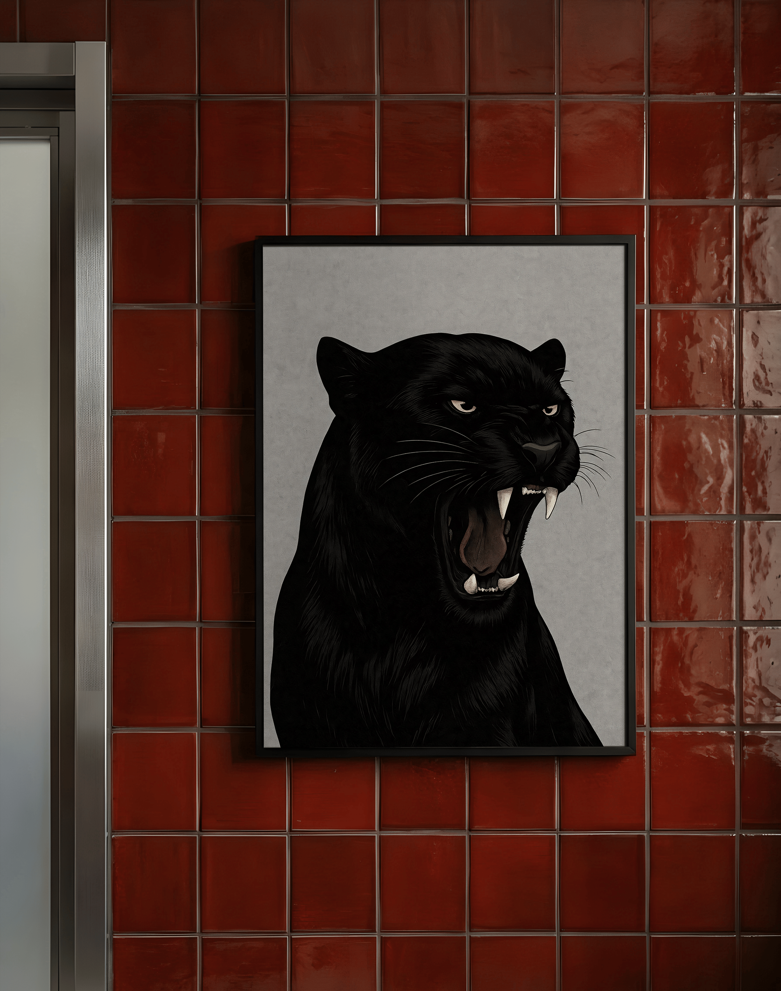 Dark Panther Modern Duvar Tablosu – Siyah Panter Poster