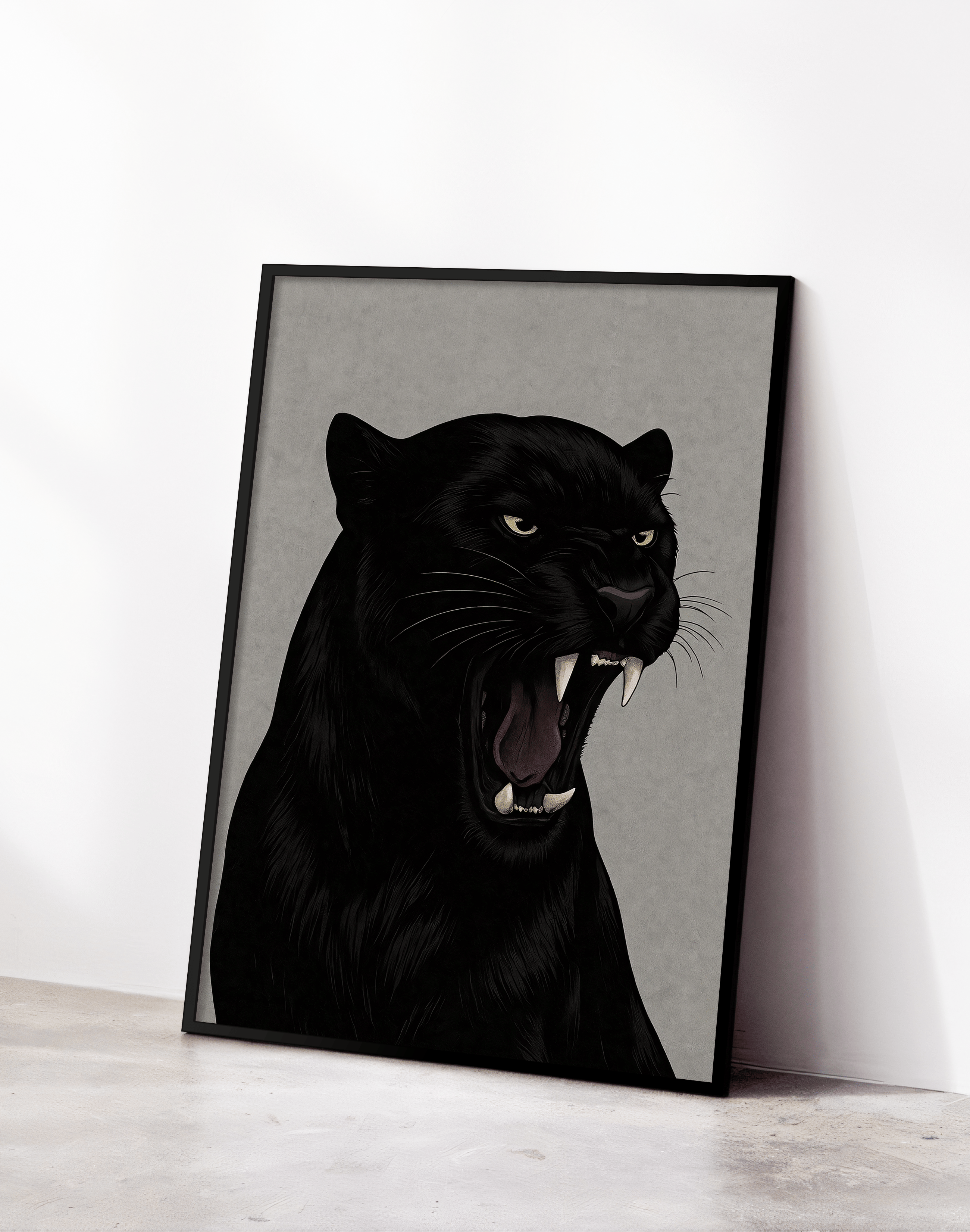 Dark Panther Modern Duvar Tablosu – Siyah Panter Poster
