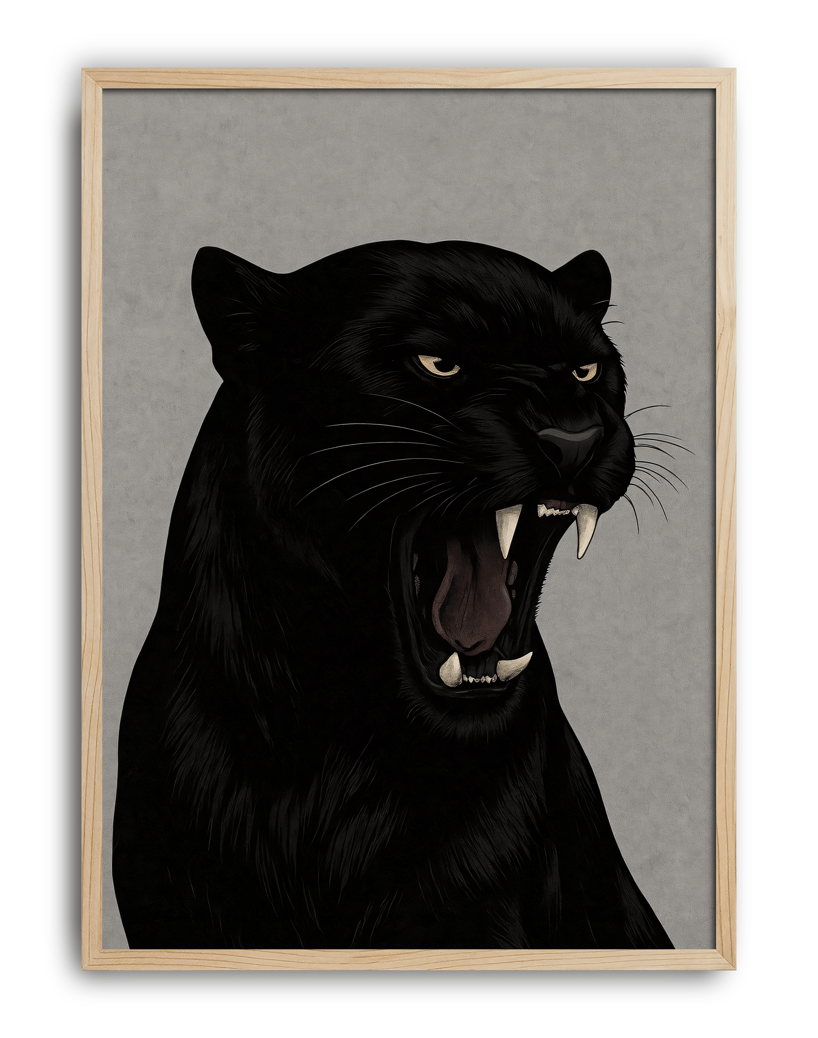 Dark Panther Modern Duvar Tablosu – Siyah Panter Poster