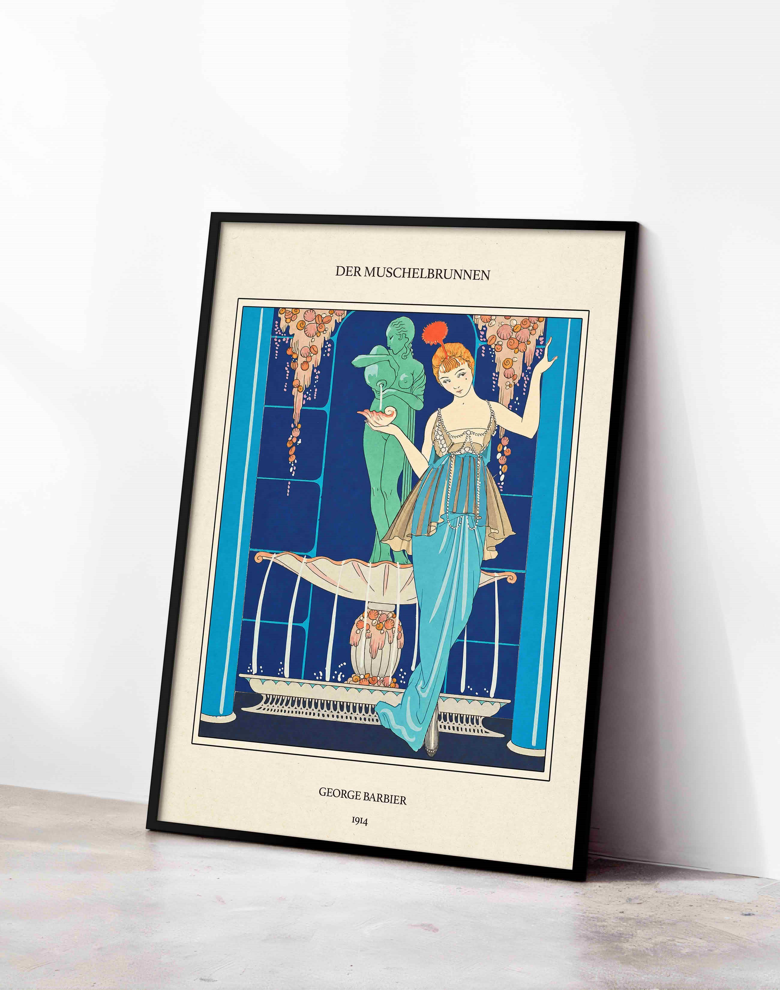 Der Muschelbrunnen (1914) – George Barbier Art Deco Vintage İllüstrasyon Posteri