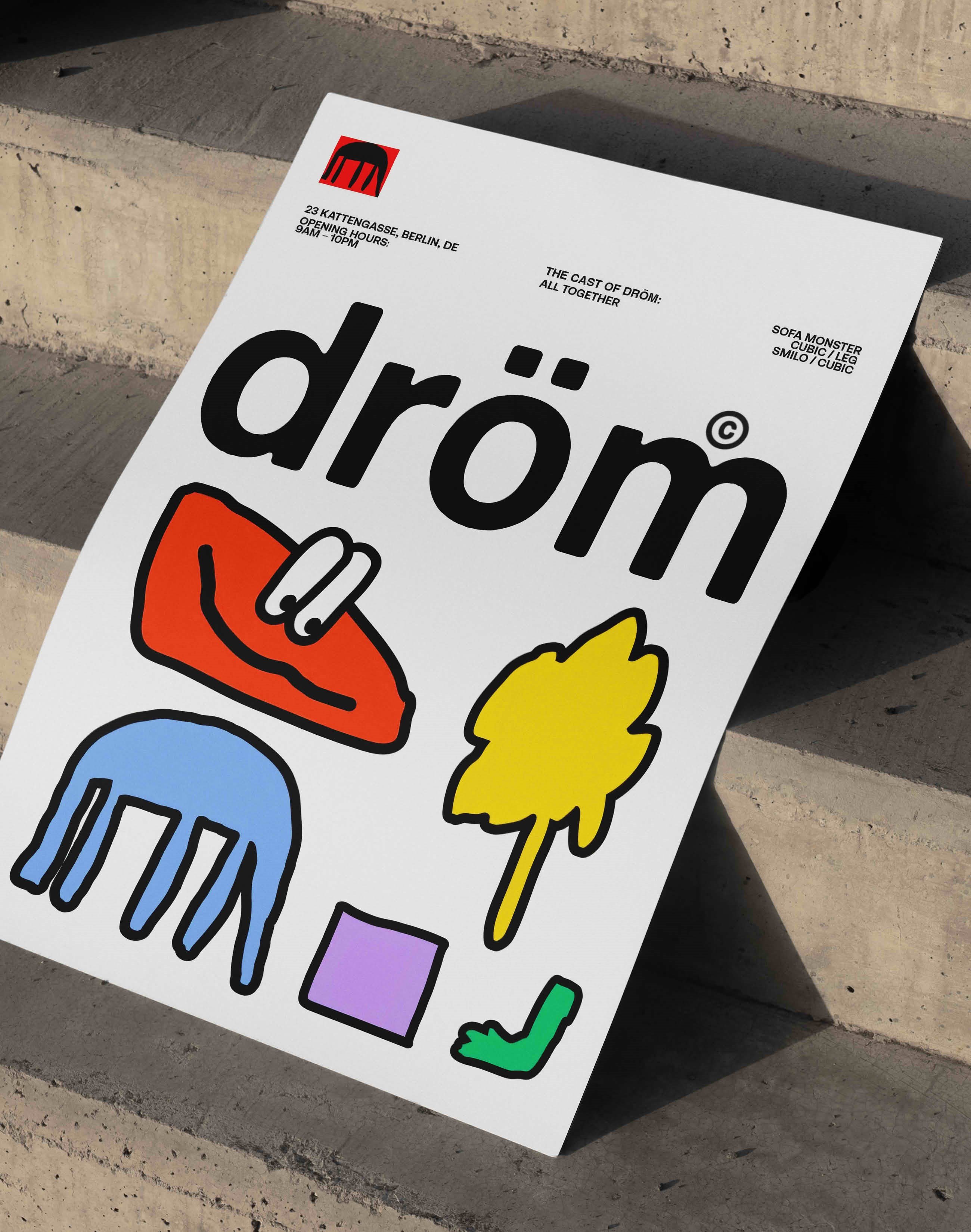 Dröm Modern Grafik Duvar Tablosu - Renkli Mobilya Dizayn Poster