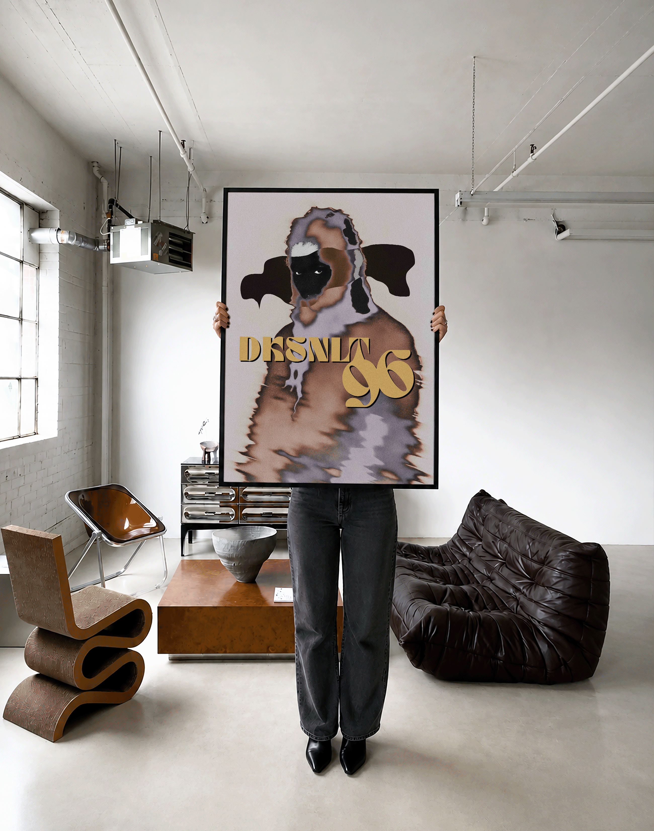 Dusk 96 Modern Duvar Tablosu – Bej Kahve Figüratif Poster