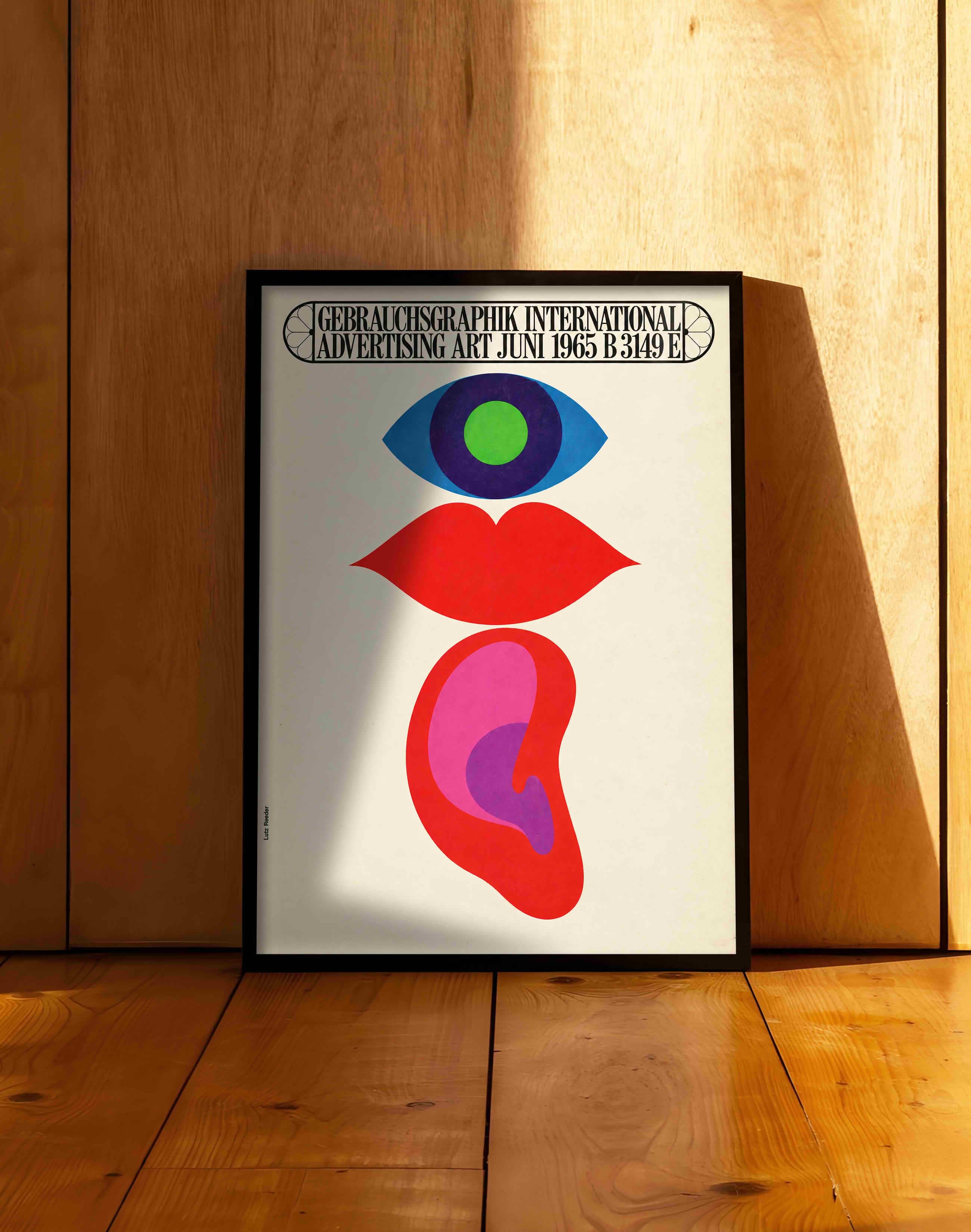 Gebrauchsgraphik Juni (1965) – Lutz Roeder Alman Pop Art Grafik Tasarım Posteri