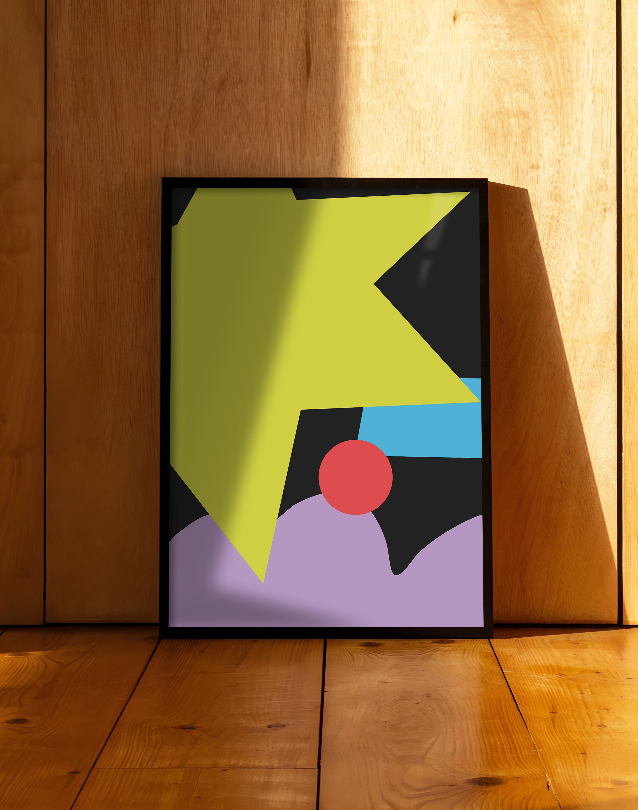Geometry Pulse Renkli Soyut Geometrik Duvar Tablosu