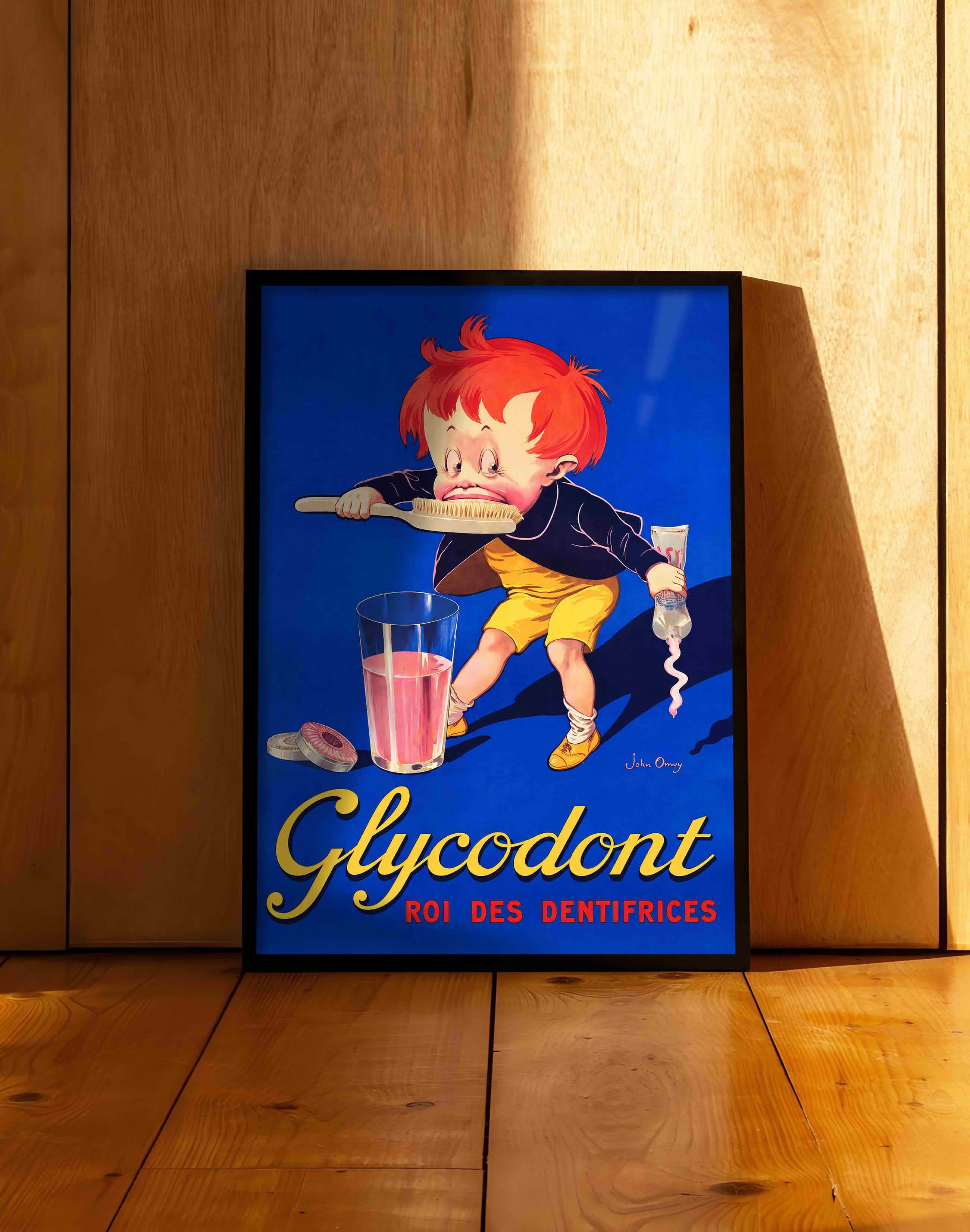 Glycodont Roi des Dentifrices (1920) – John Omvy Fransız Vintage Reklam Posteri