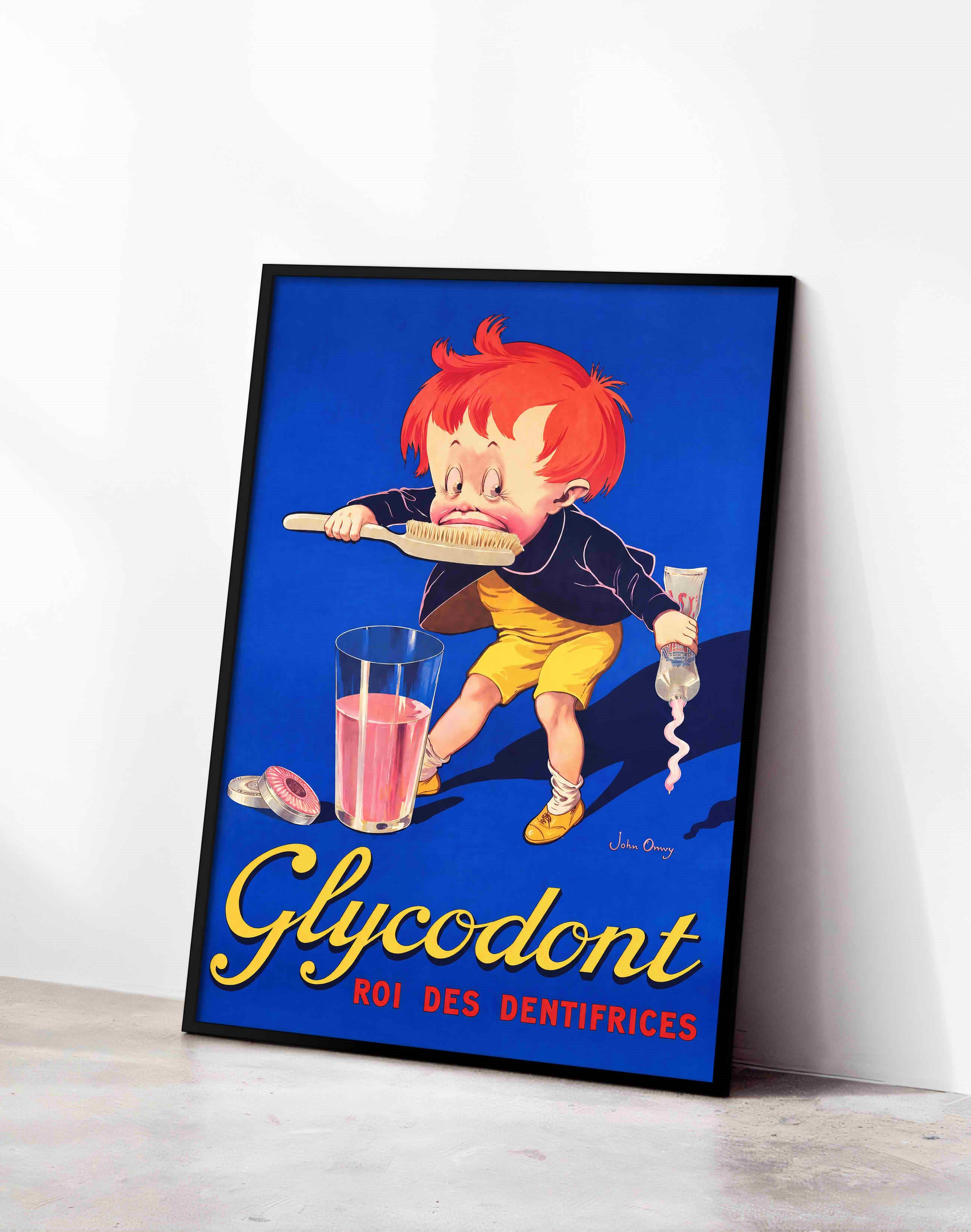 Glycodont Roi des Dentifrices (1920) – John Omvy Fransız Vintage Reklam Posteri